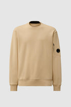 Felpa girocollo in pile con lenti diagonali rialzate