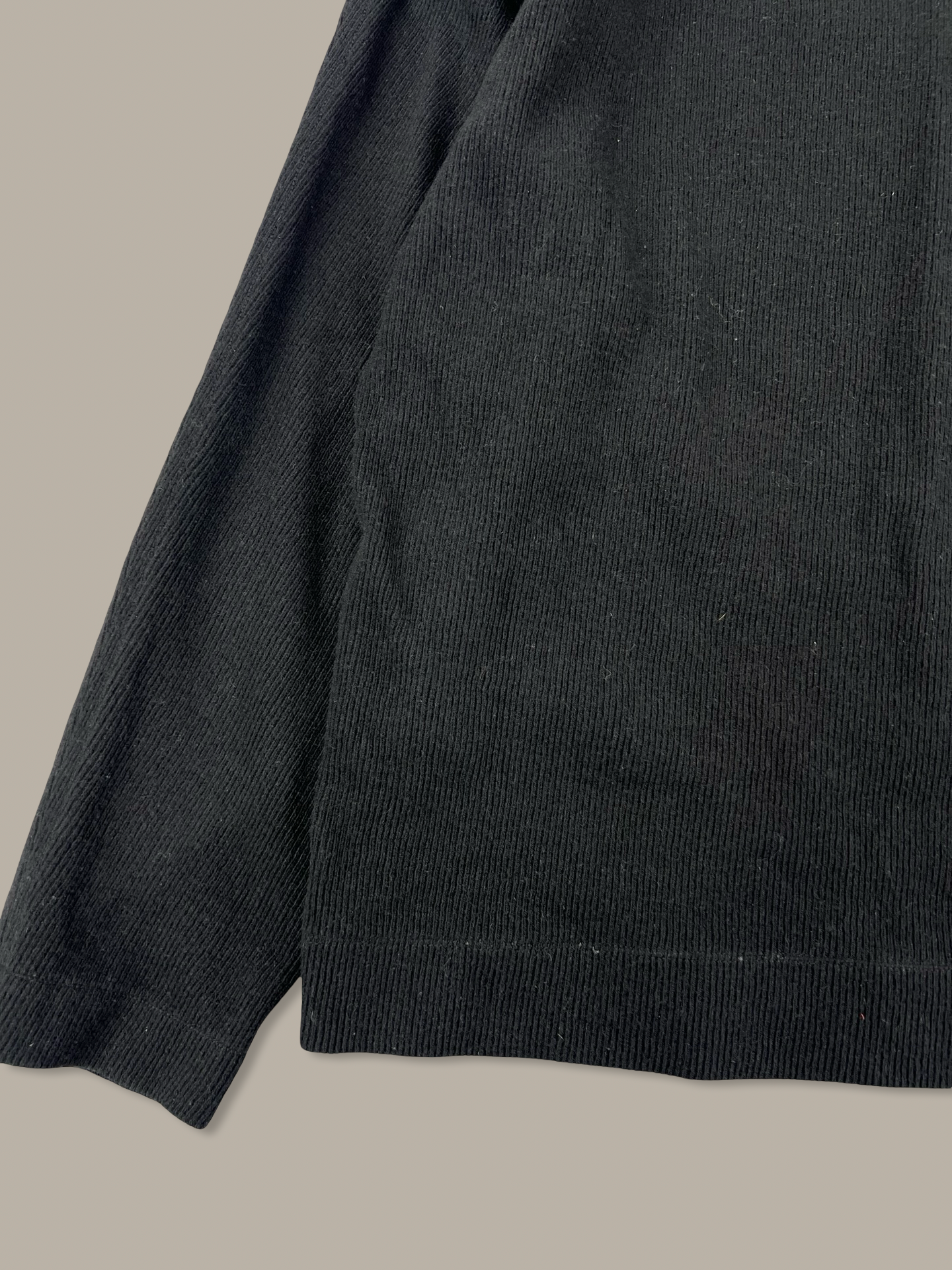 Stone Island Vintage Ribbed Cotton Jumper Maglione Girocollo Nero XL
