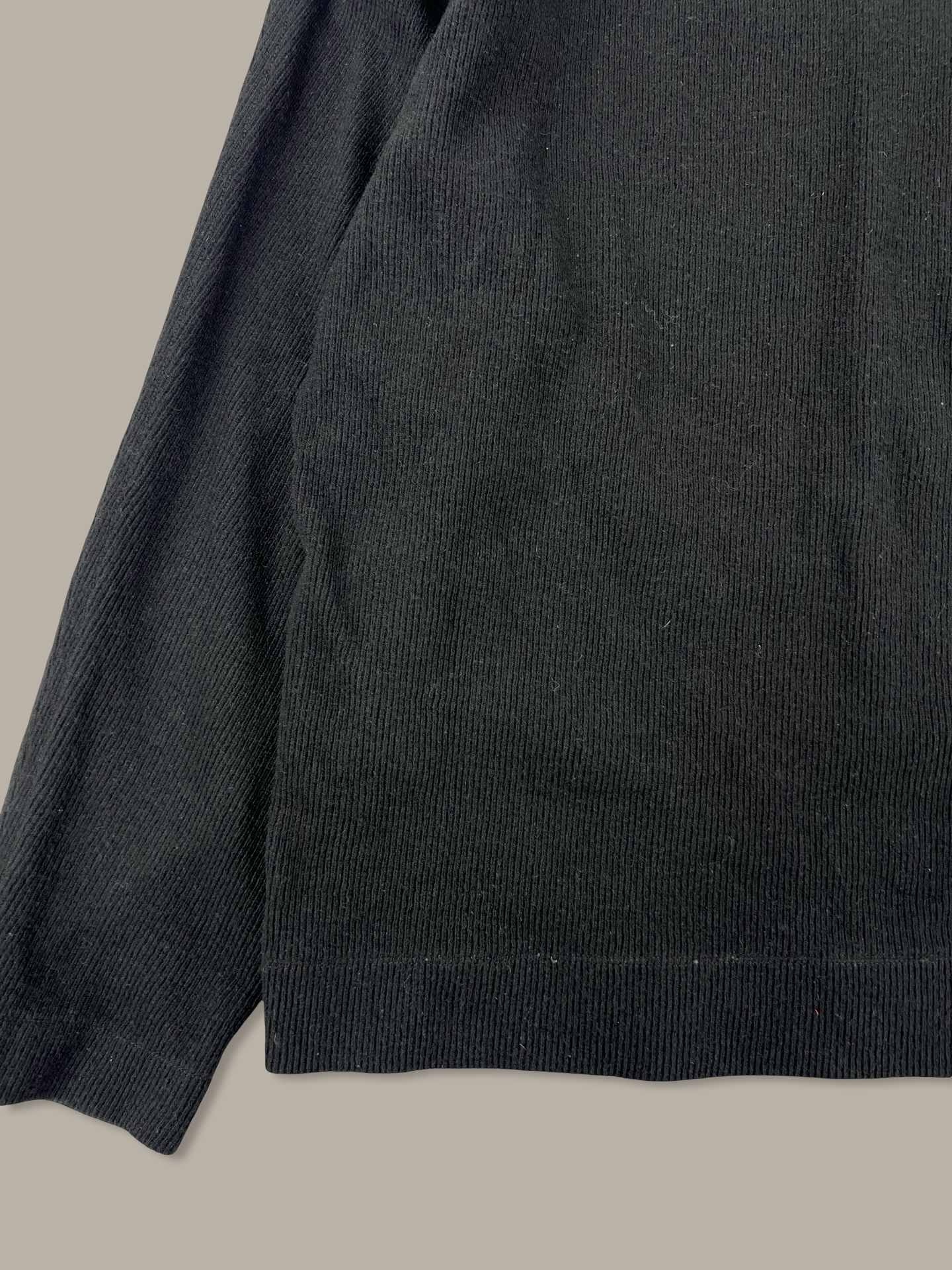 Stone Island Vintage Ribbed Cotton Jumper Maglione Girocollo Nero XL