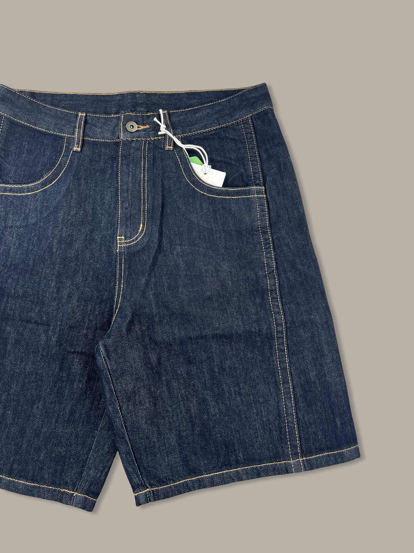 Raw Denim Jorts Pantaloncini in Jeans Blue Navy
