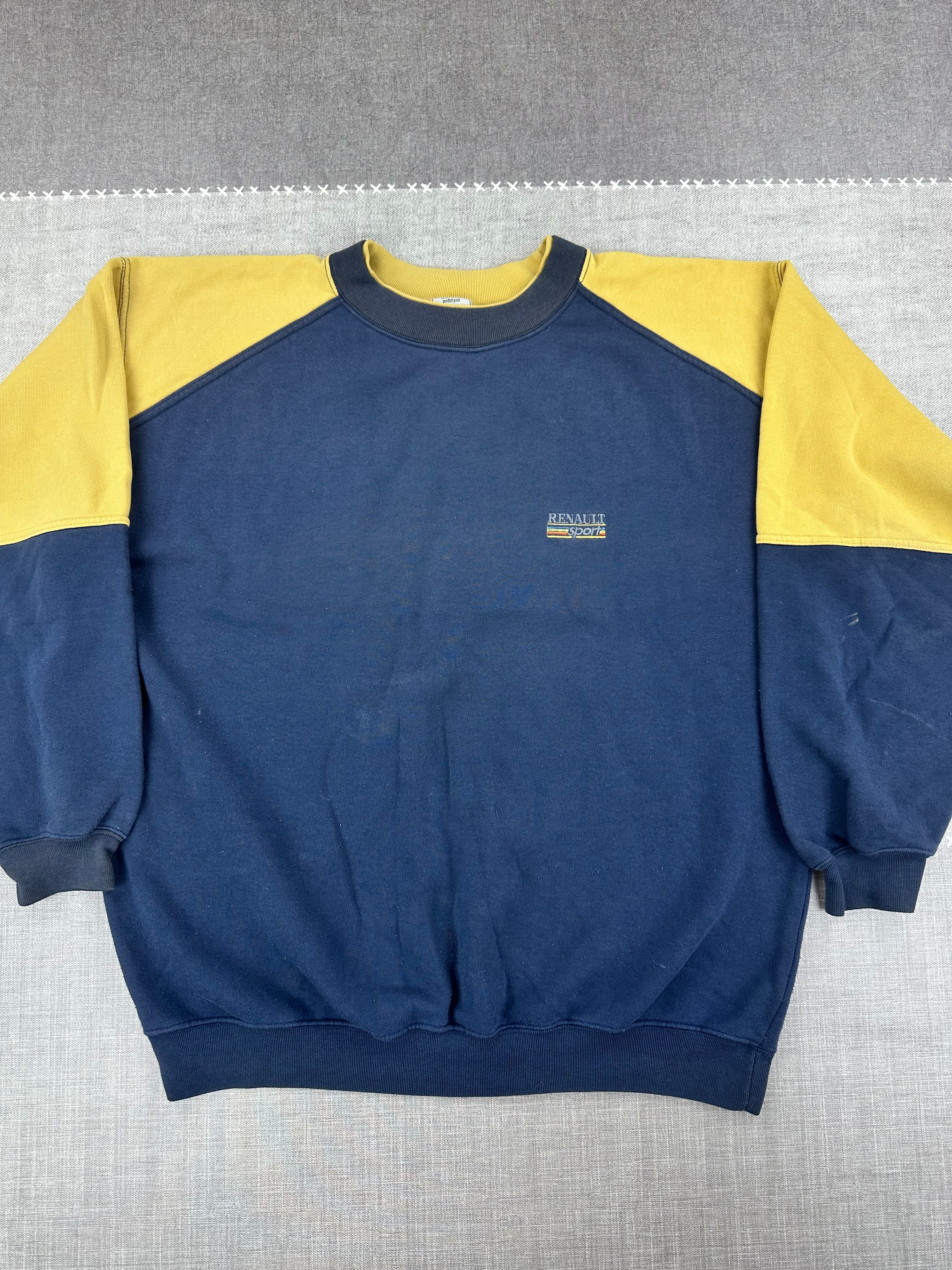 Renault Sport Crewneck Vintage Blue Giallo L