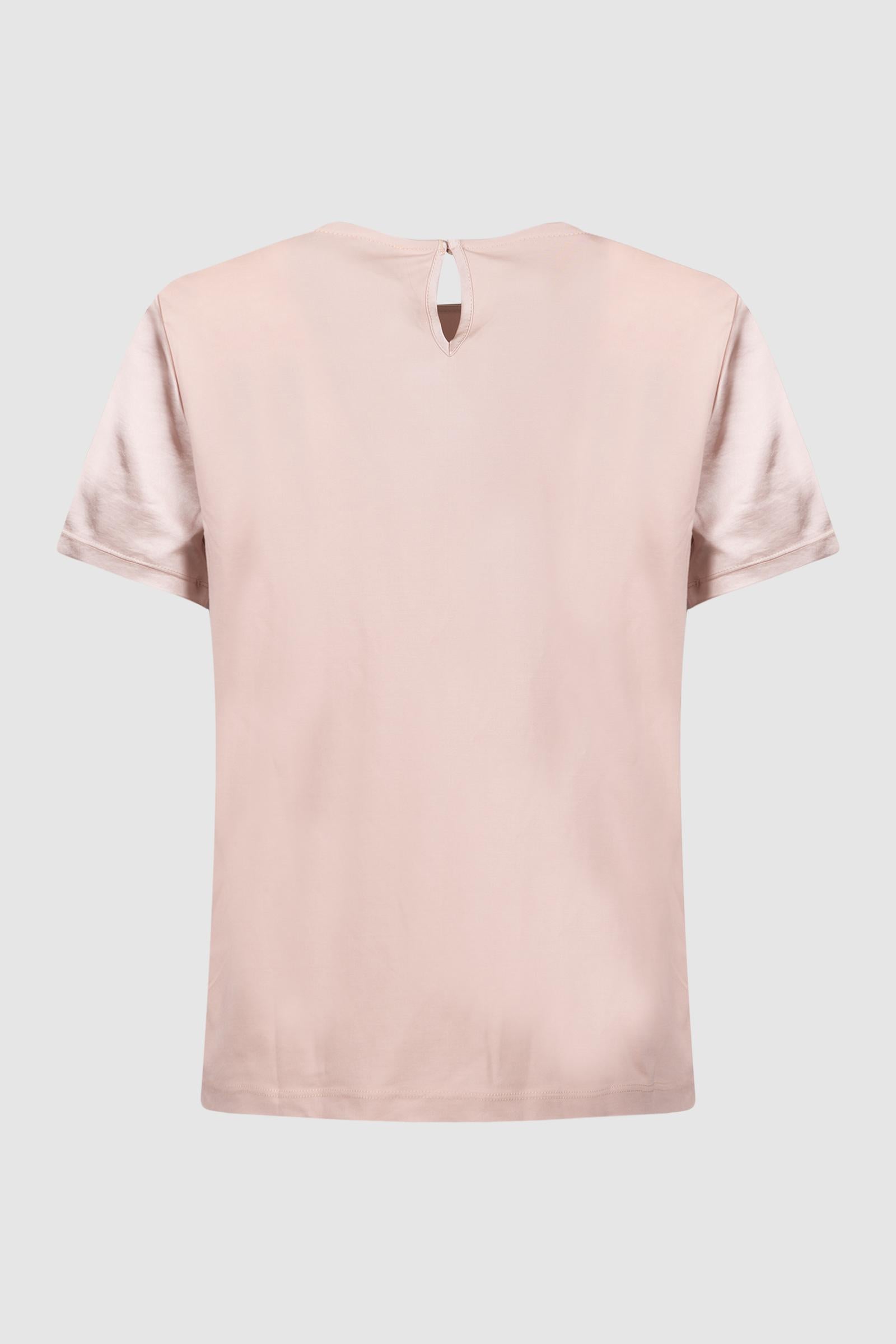 T-shirt in Raso Rosa Cipria
