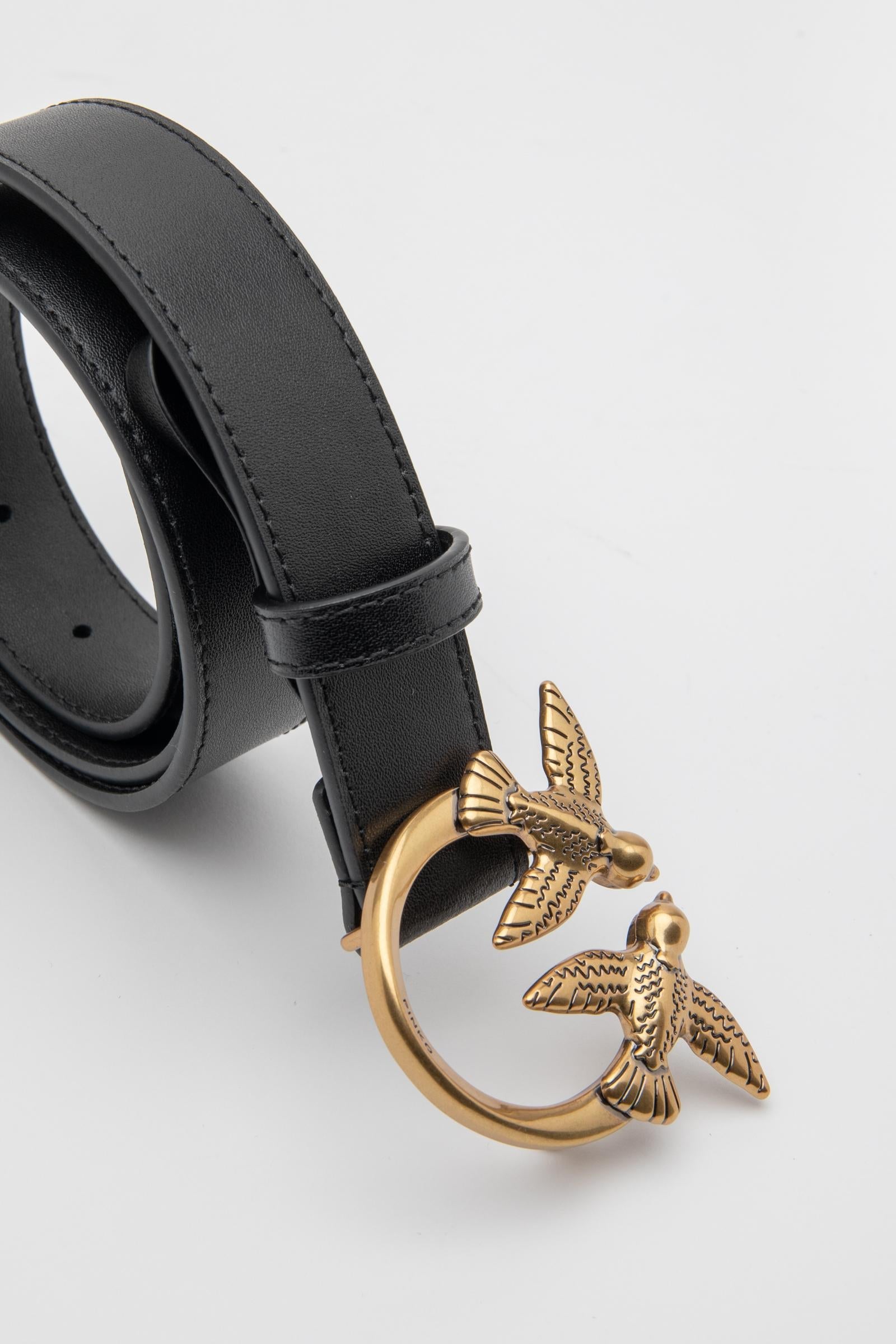 Cintura Love Birds in pelle 3cm