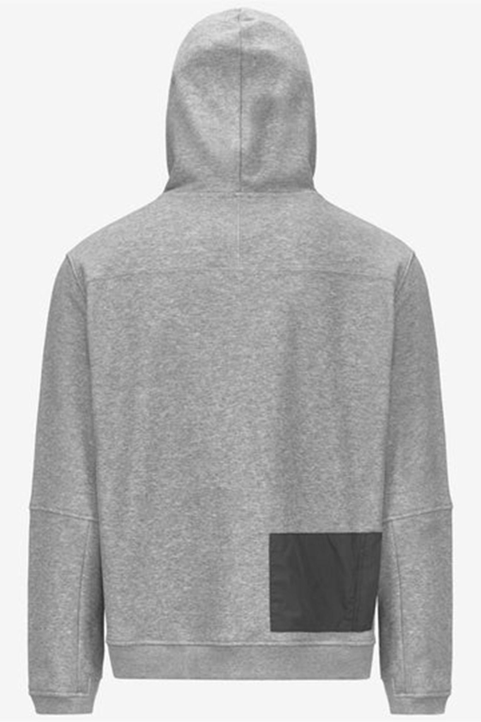 Felpa con cappuccio unisex blu con cerniera intera in pile per attività all'aperto