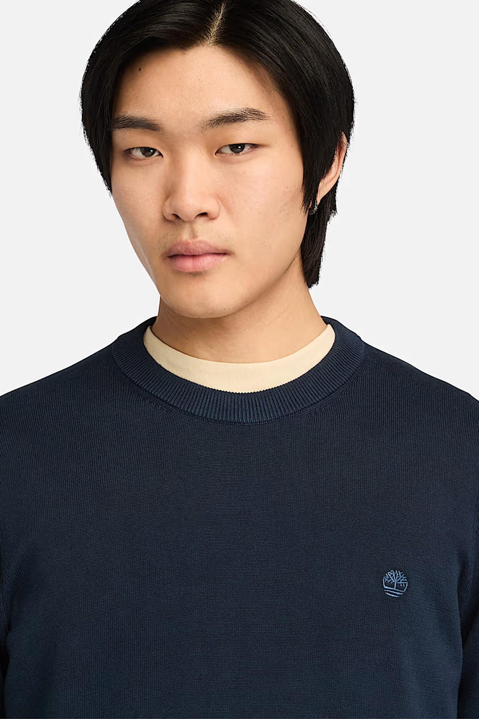Maglione in Cotone Williams River da Uomo in blu scuro