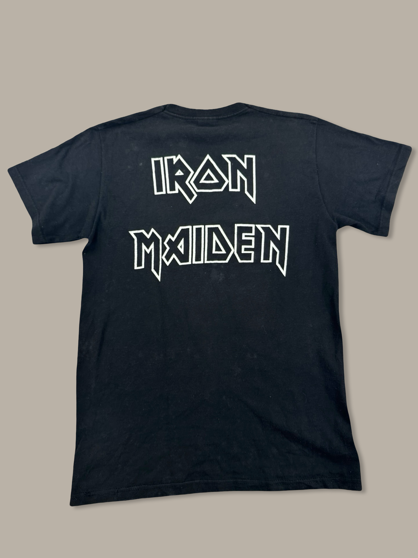 Iron Maiden Vintage Faded Skull Graphic Tee Black S