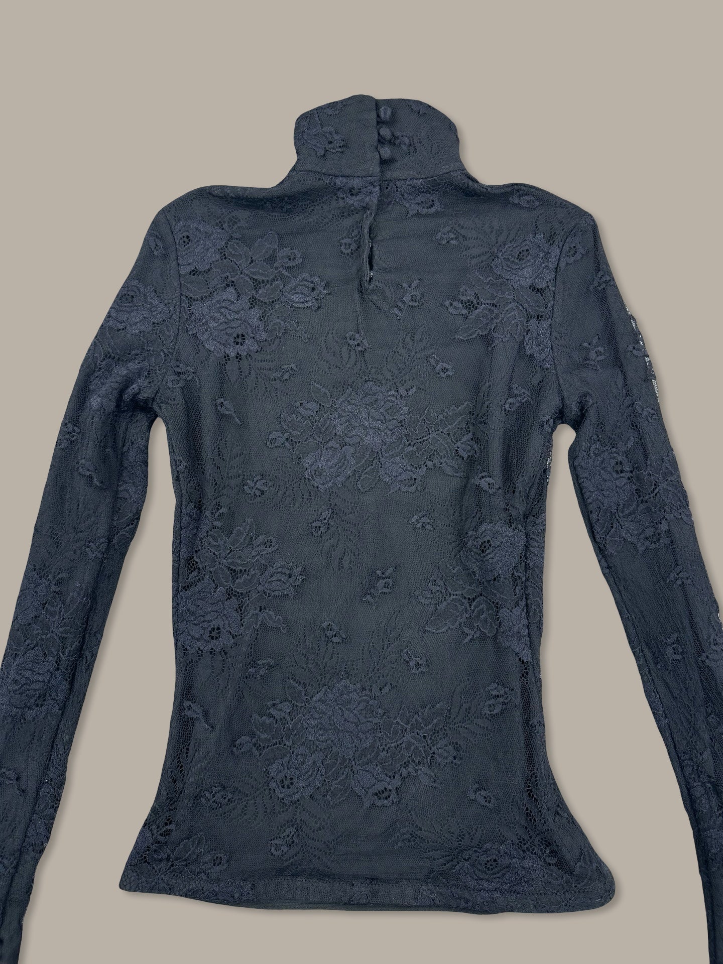 Balenciaga Top in Pizzo Couture Collo Alto SS 22 Nero M