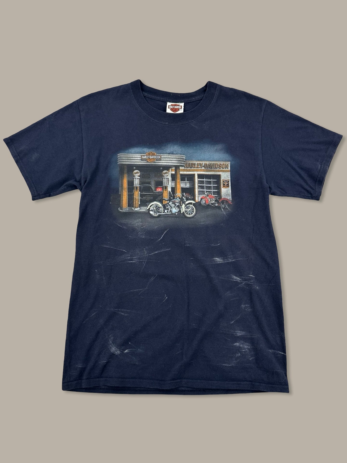 Harley Davidson Vintage Rome Graphic Tee Blue Navy M