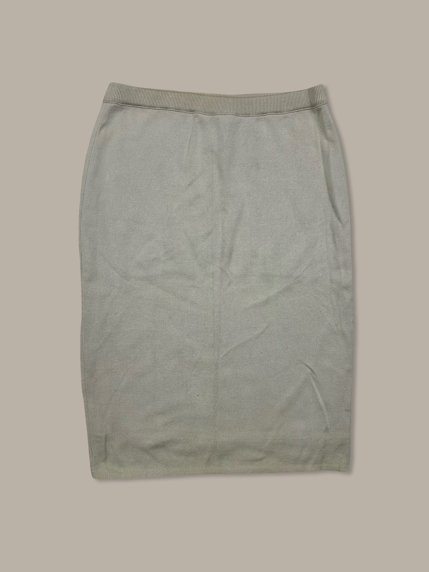 Valentino Gonna Tubino in Maglia Beige 42 S