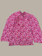 Balenciaga Top Floral Print con Fiocco FW 21 Rosa XS