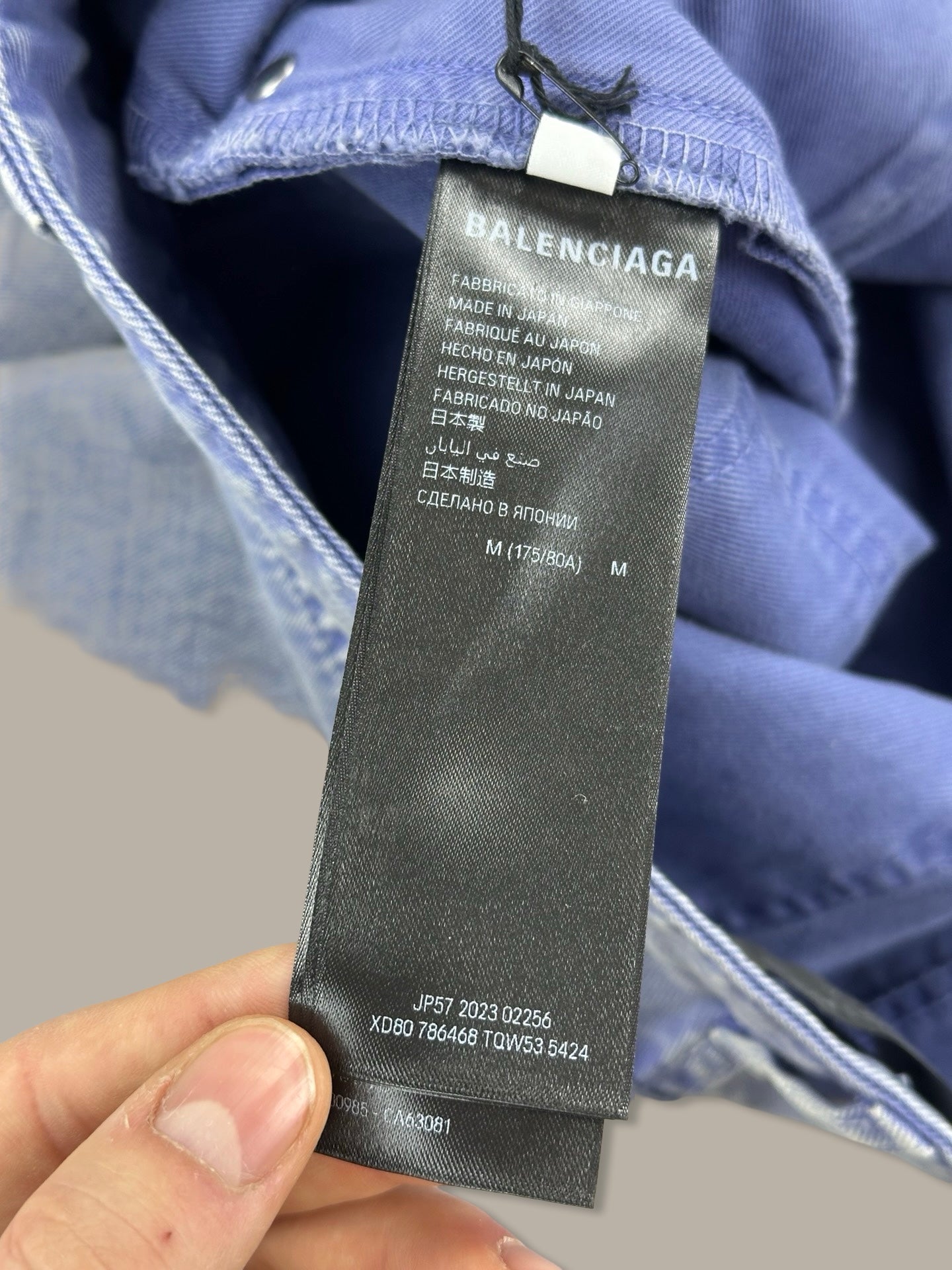 Balenciaga Denim 5424 Washed Blue Navy M