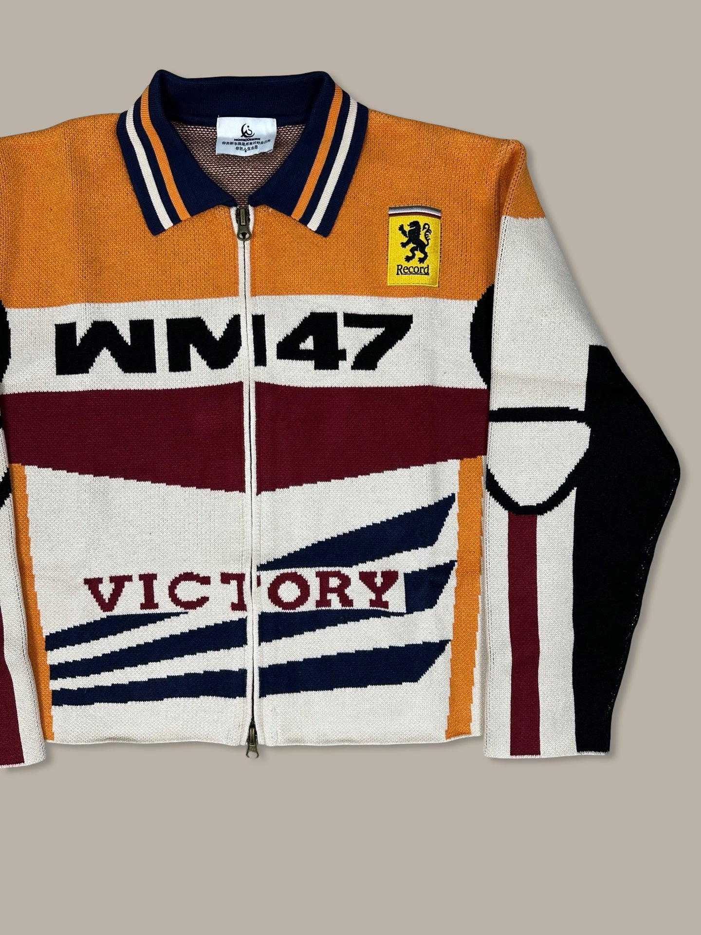 Knit Racing Zip Jersey Arancione M