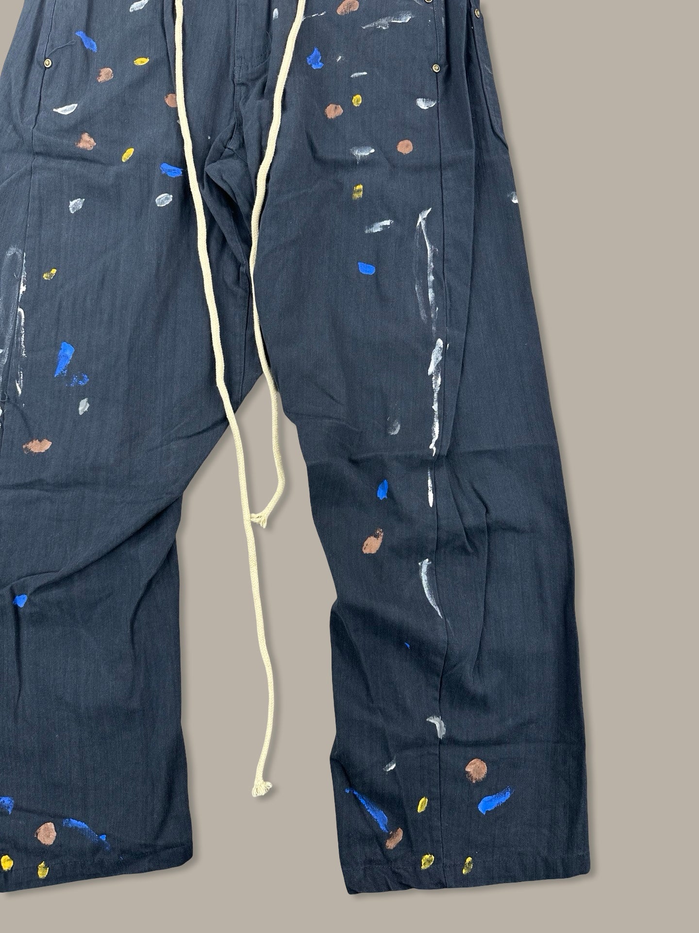 Epide Prefab Pantaloni Paint Splatter Blue S