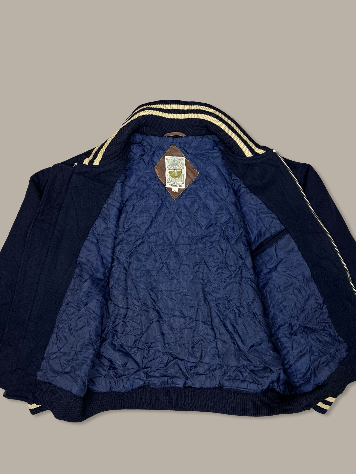 New York Yankees Vintage College Jacket Blue Navy M