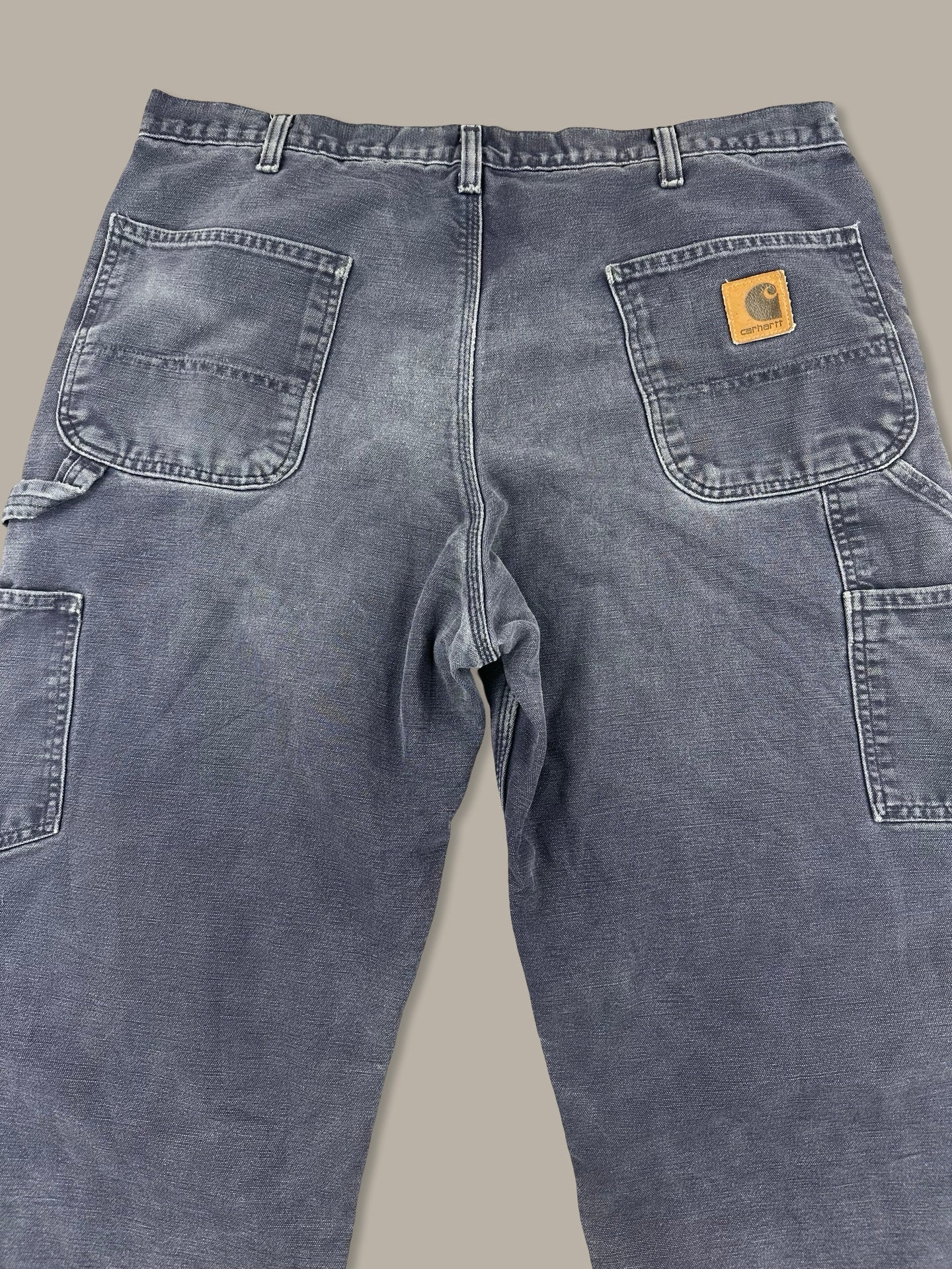 Carhartt Carpenter Work Pants Vintage Faded Blue Navy W36