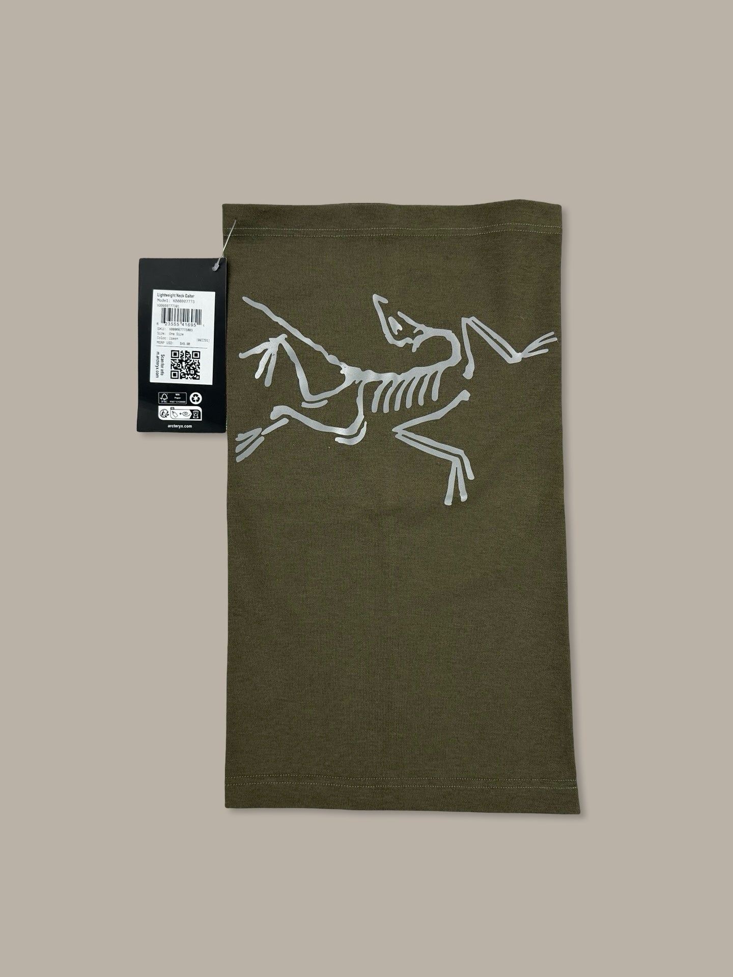 Arc’teryx Neck Gaiter Scaldacollo Verde Kakhi OS