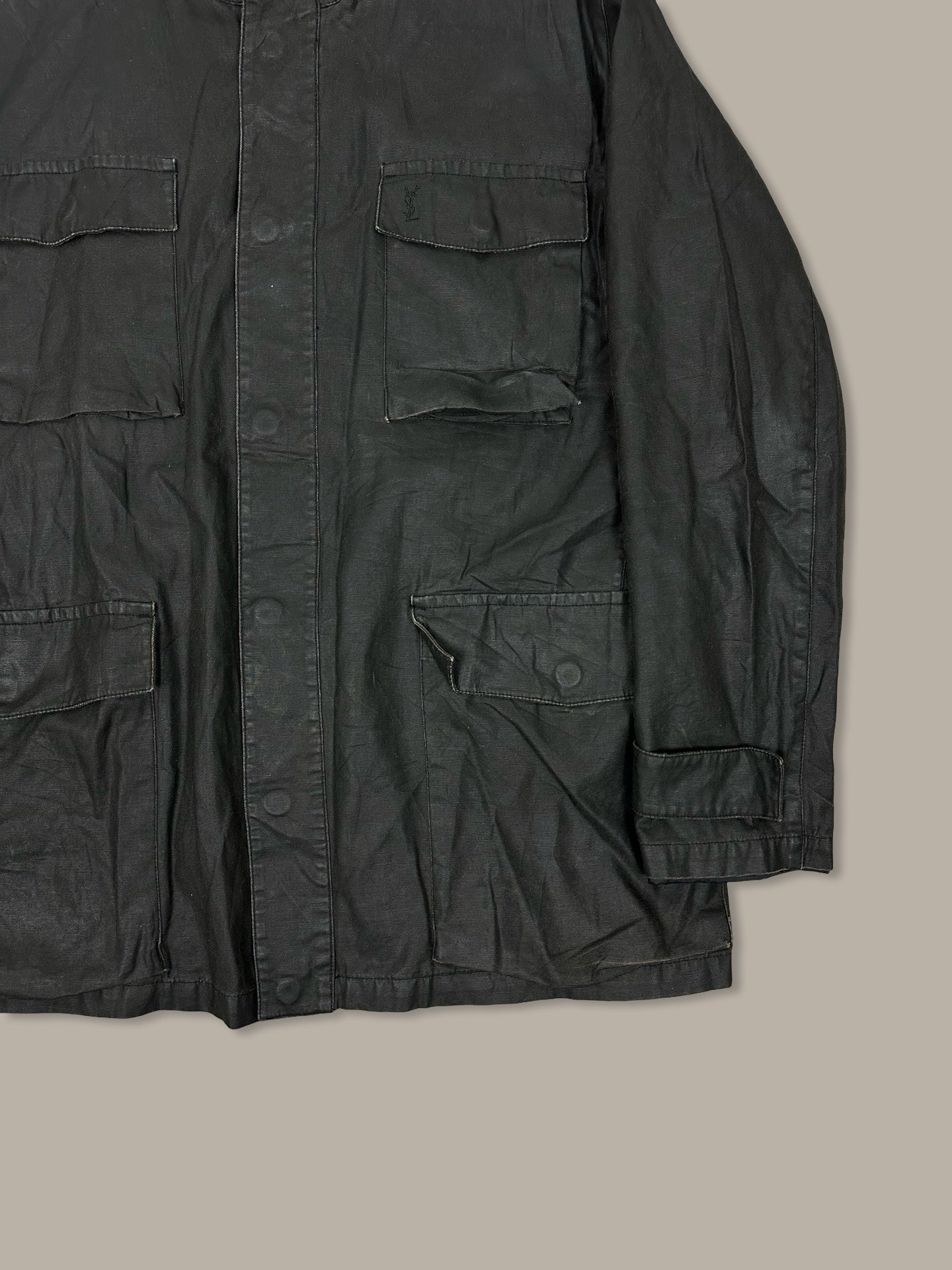 YvesSaintLaurent Wax Canvas Jacket Nero L