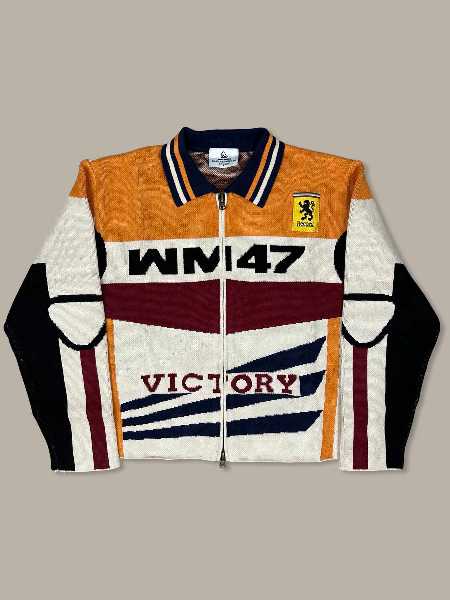 Knit Racing Zip Jersey Arancione M