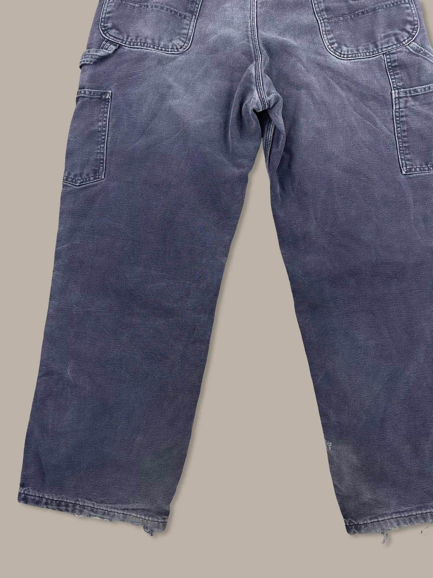 Carhartt Carpenter Work Pants Vintage Faded Blue Navy W36