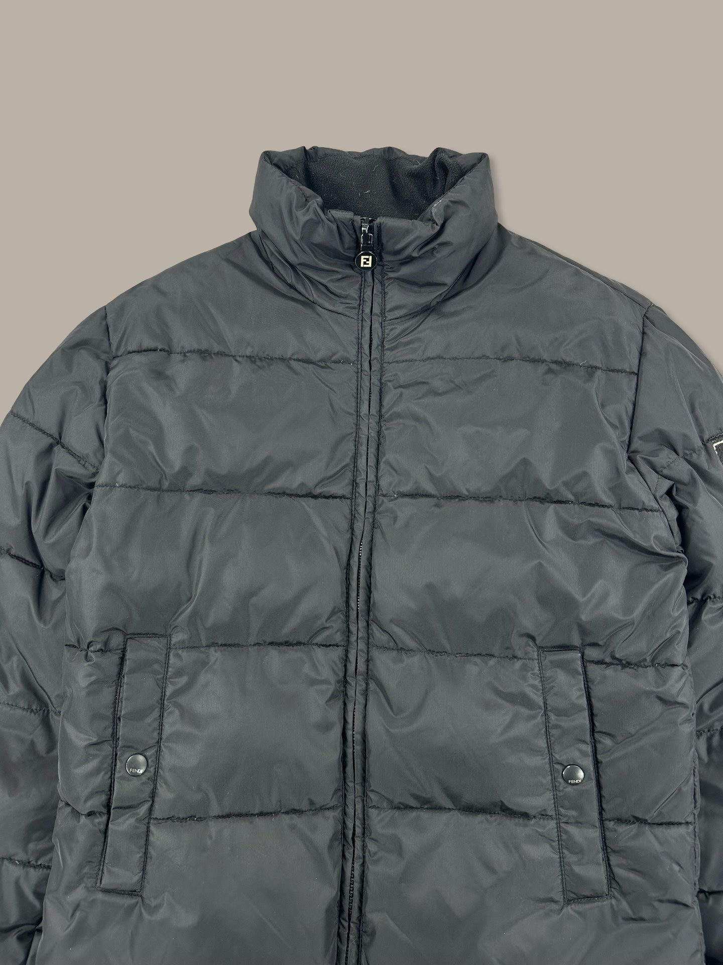 Fendi Piumino Puffer Jacket Nero 52 L