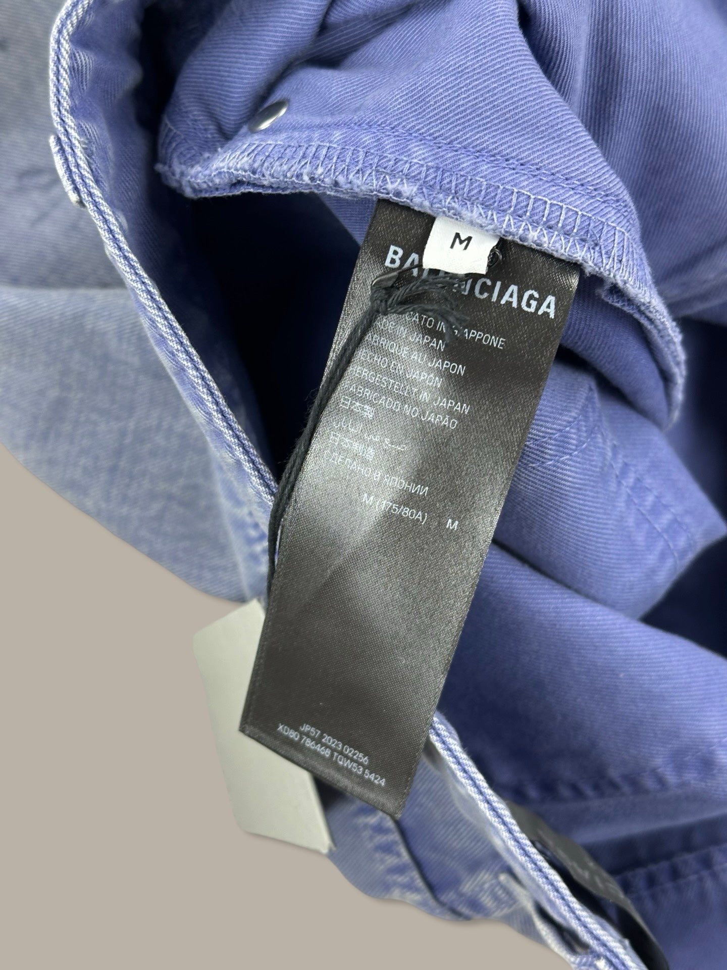 Balenciaga Denim 5424 Washed Blue Navy M