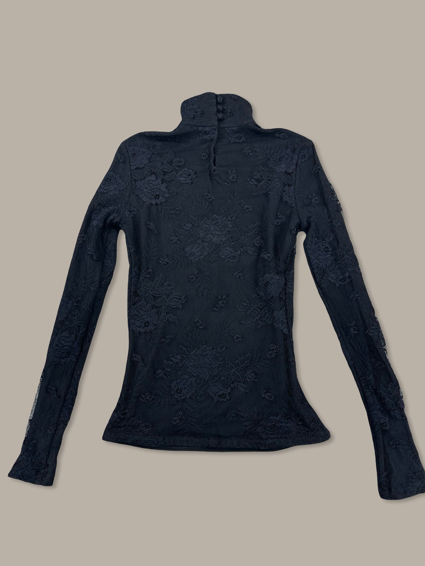 Balenciaga Top in Pizzo Couture Collo Alto SS 22 Nero M