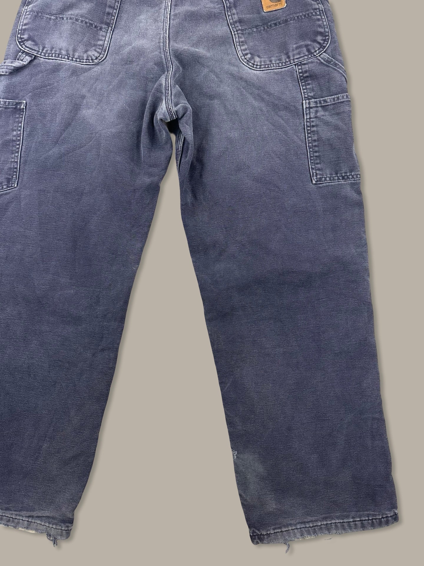 Carhartt Carpenter Work Pants Vintage Faded Blue Navy W36