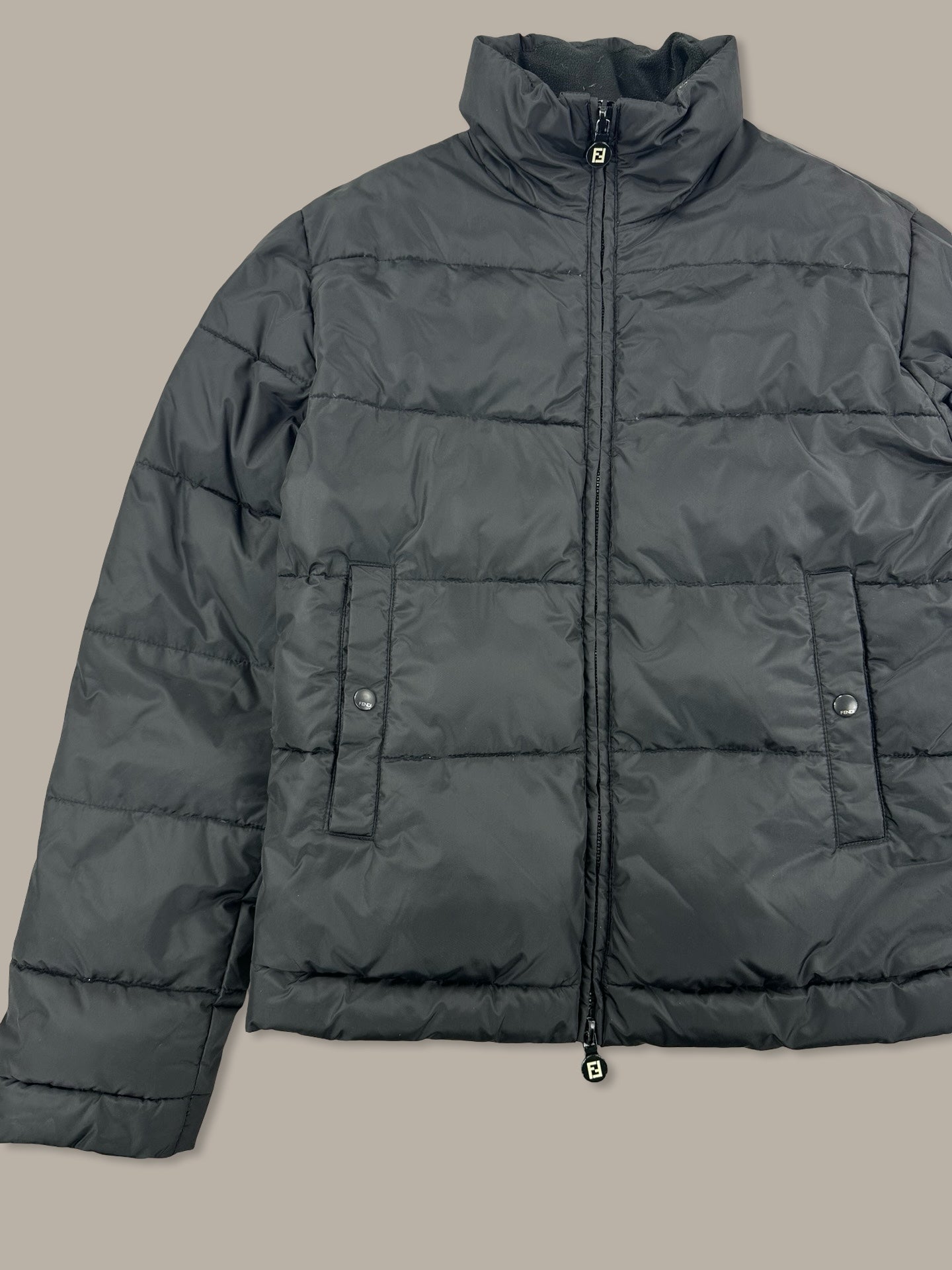 Fendi Piumino Puffer Jacket Nero 52 L