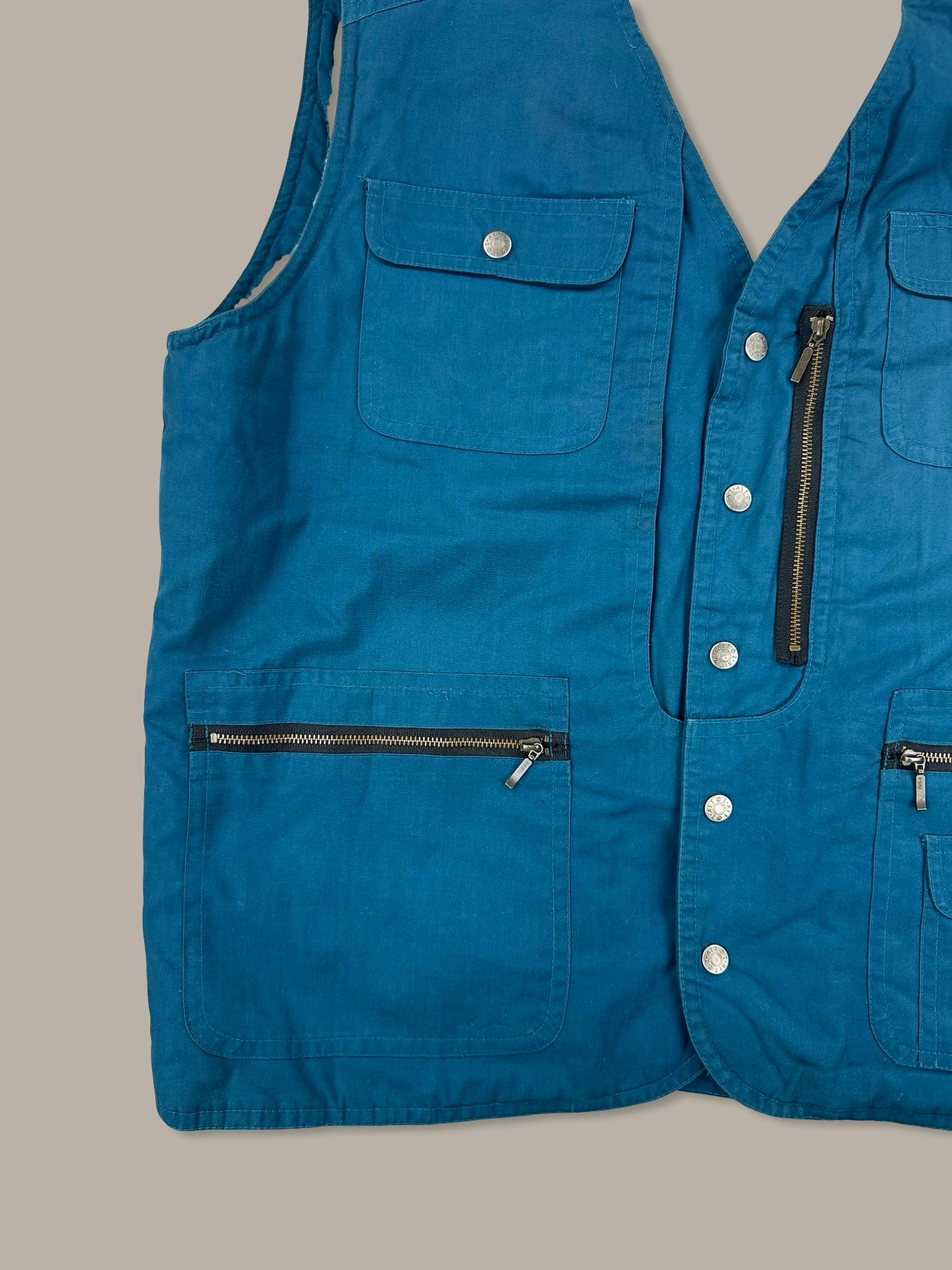 Winter Wear Gilet Utility Imbottito Teal con Sherpa Blue M