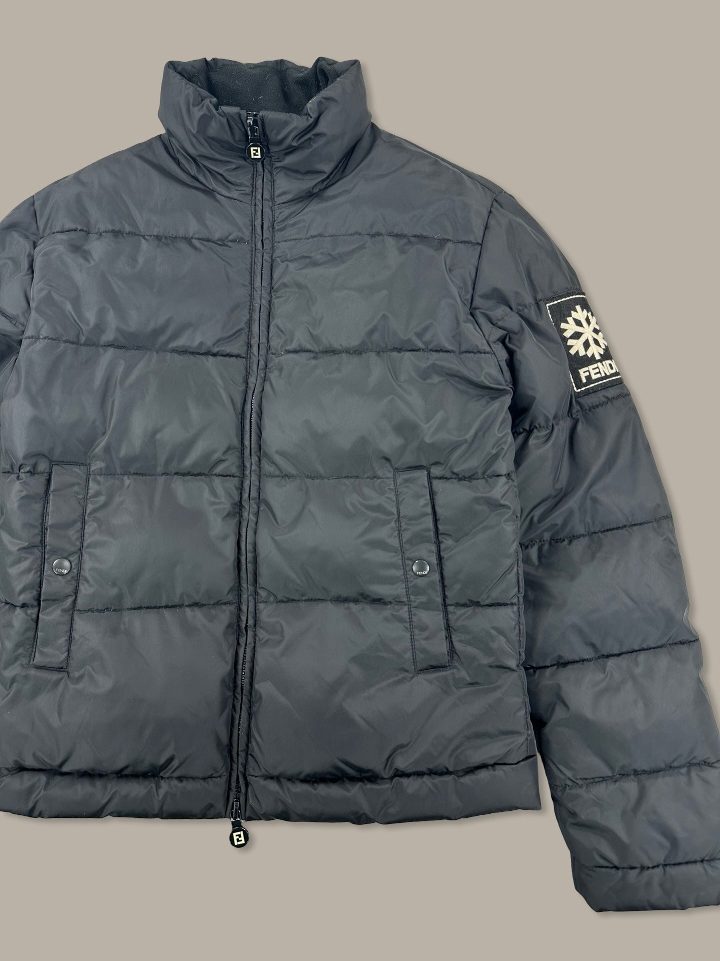Fendi Piumino Puffer Jacket Nero 52 L