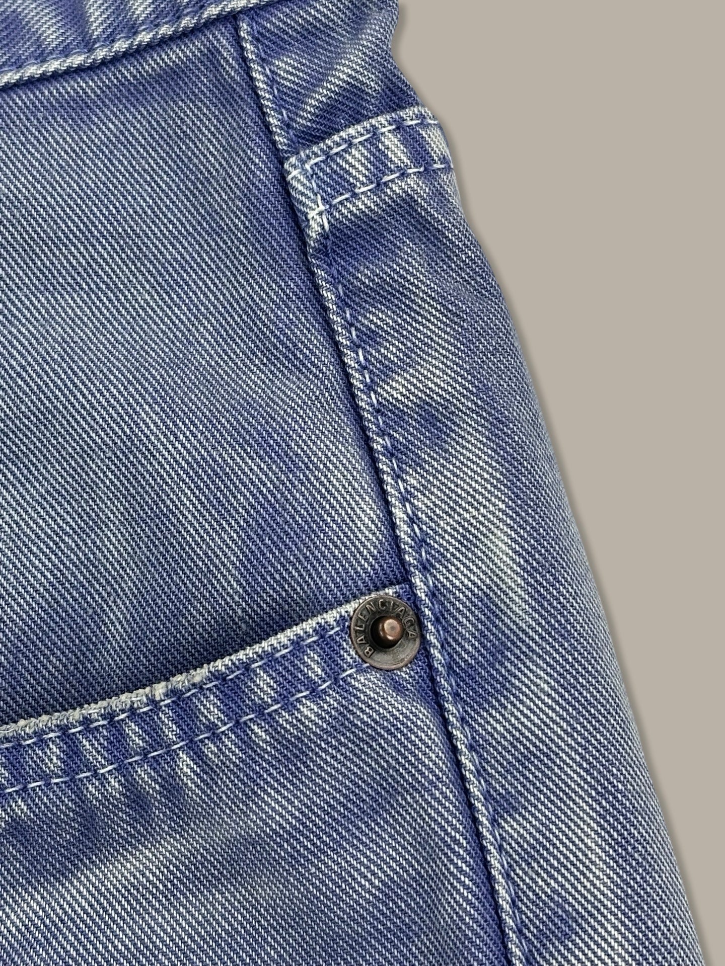 Balenciaga Denim 5424 Washed Blue Navy M