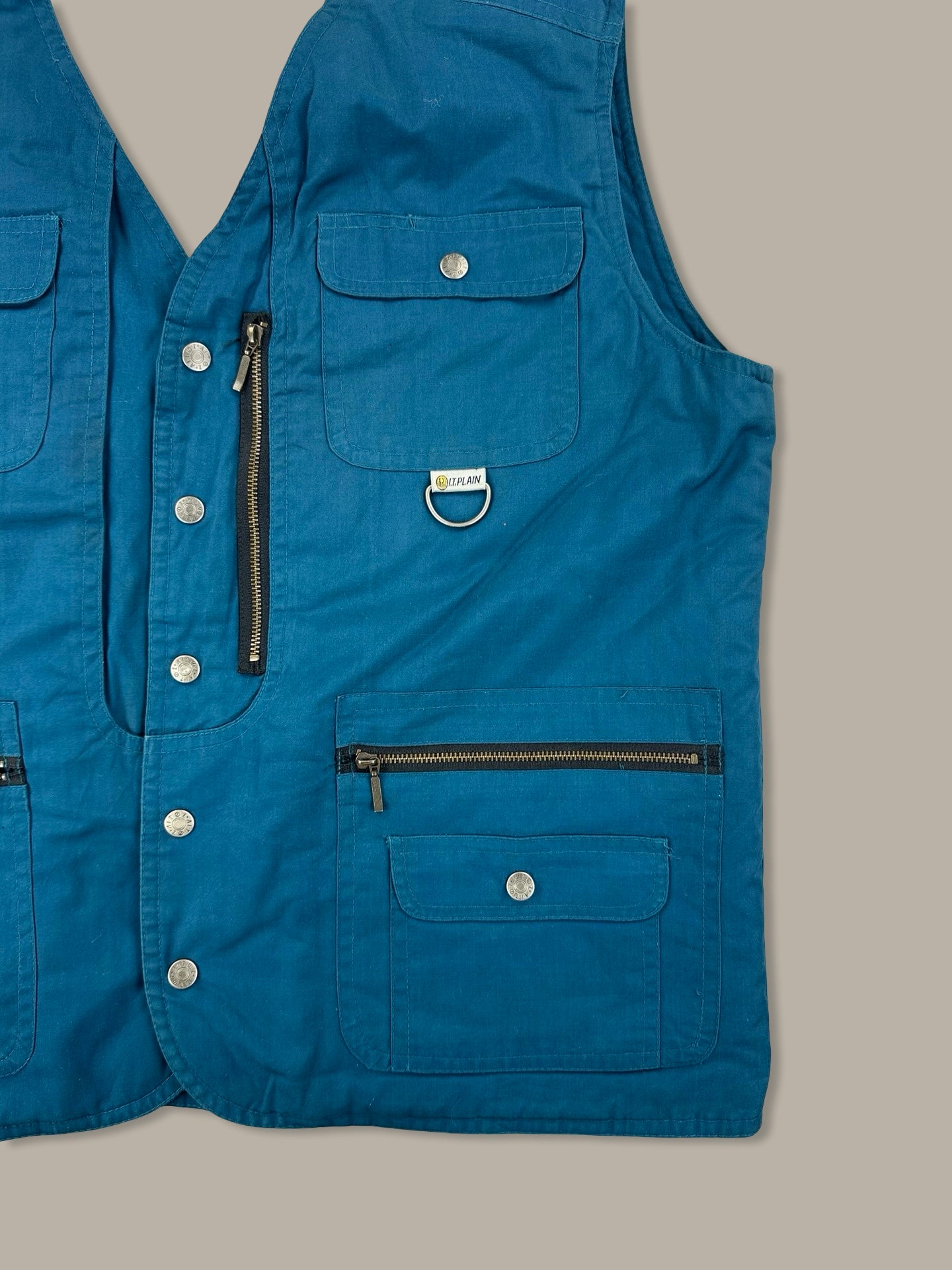 Winter Wear Gilet Utility Imbottito Teal con Sherpa Blue M