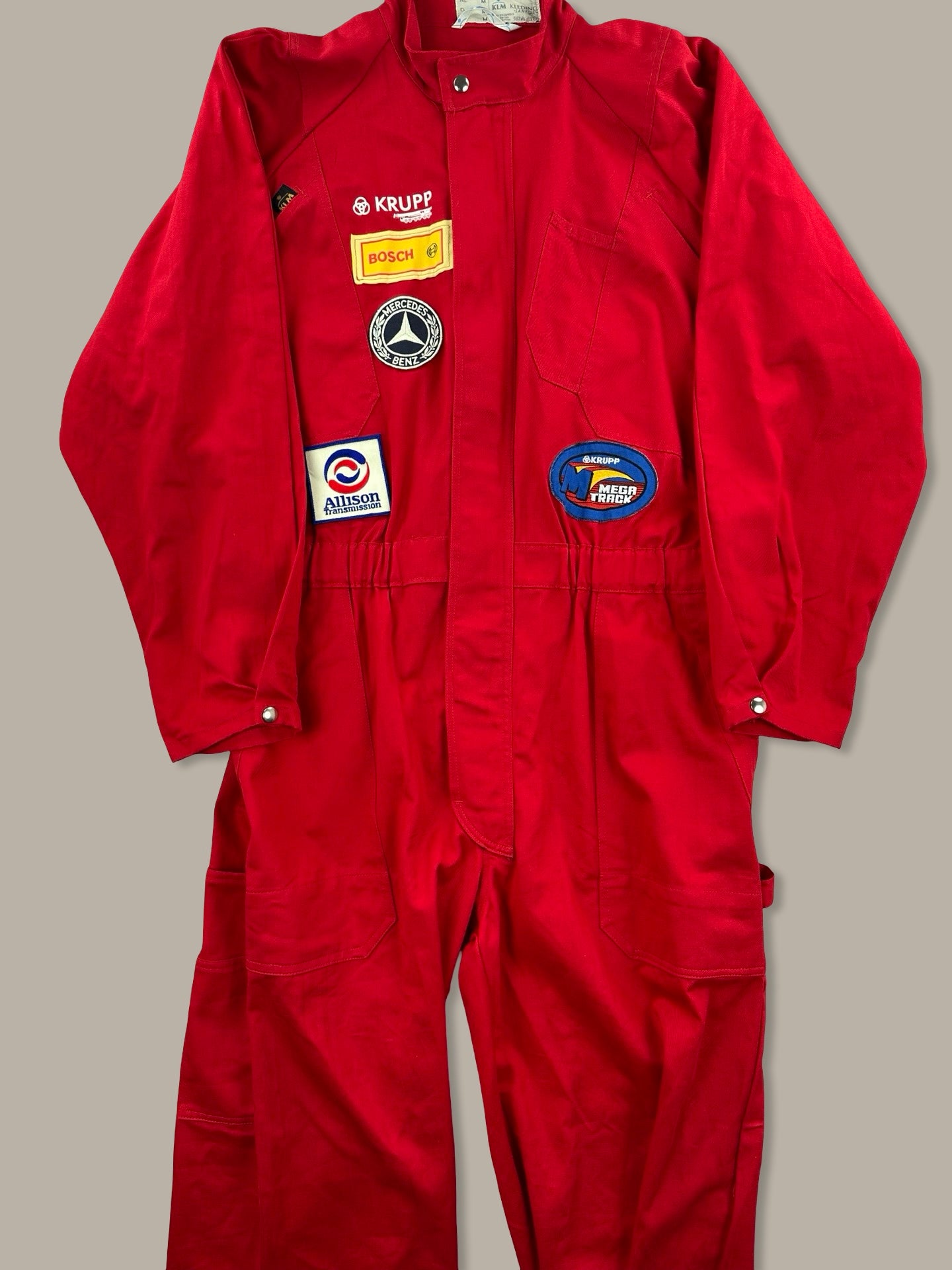 KLM Giacca Intera Racing Vintage Rosso L