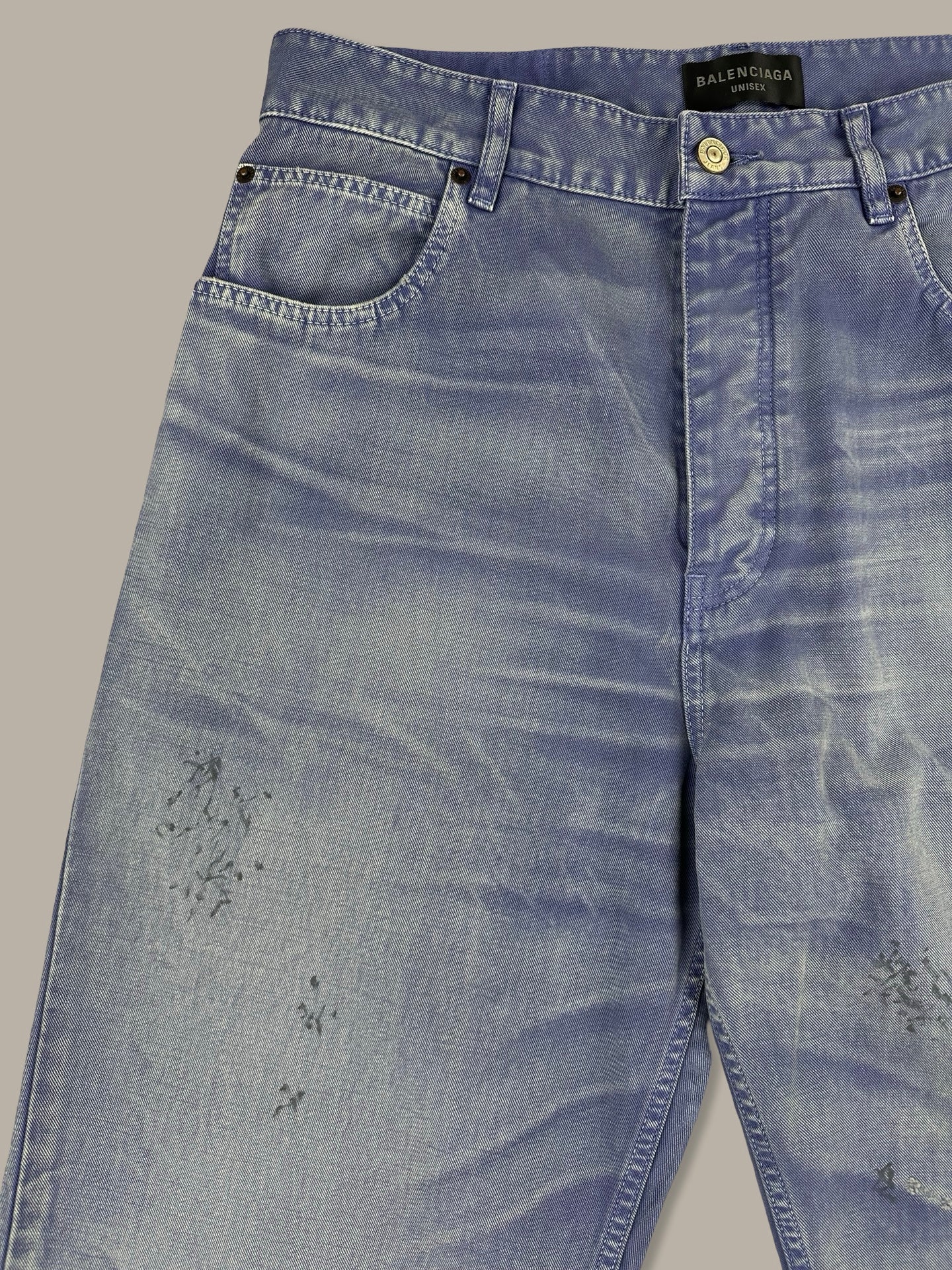 Balenciaga Denim 5424 Washed Blue Navy M