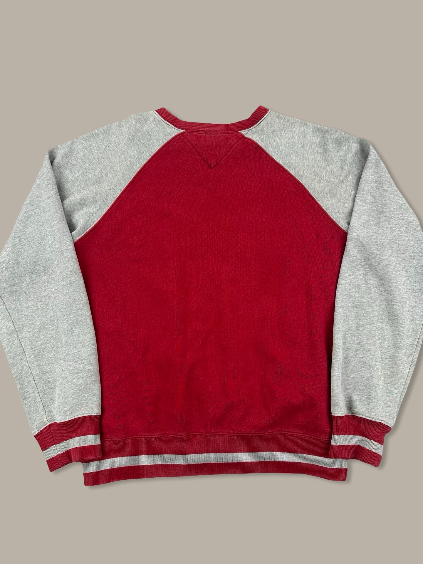 Tommy Hilfiger Vintage Big Logo Crewneck Grigio Rosso M