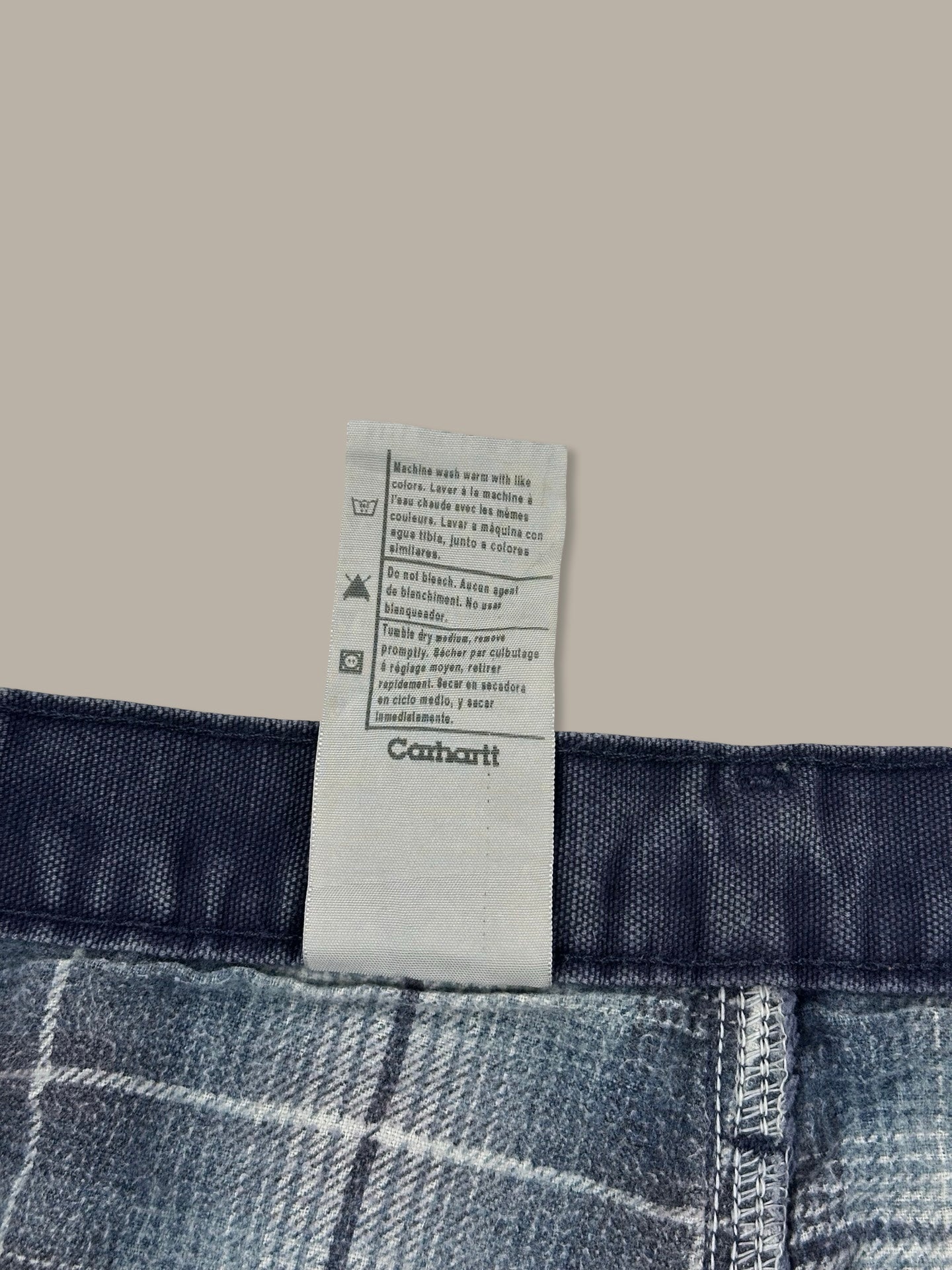 Carhartt Carpenter Work Pants Vintage Faded Blue Navy W36