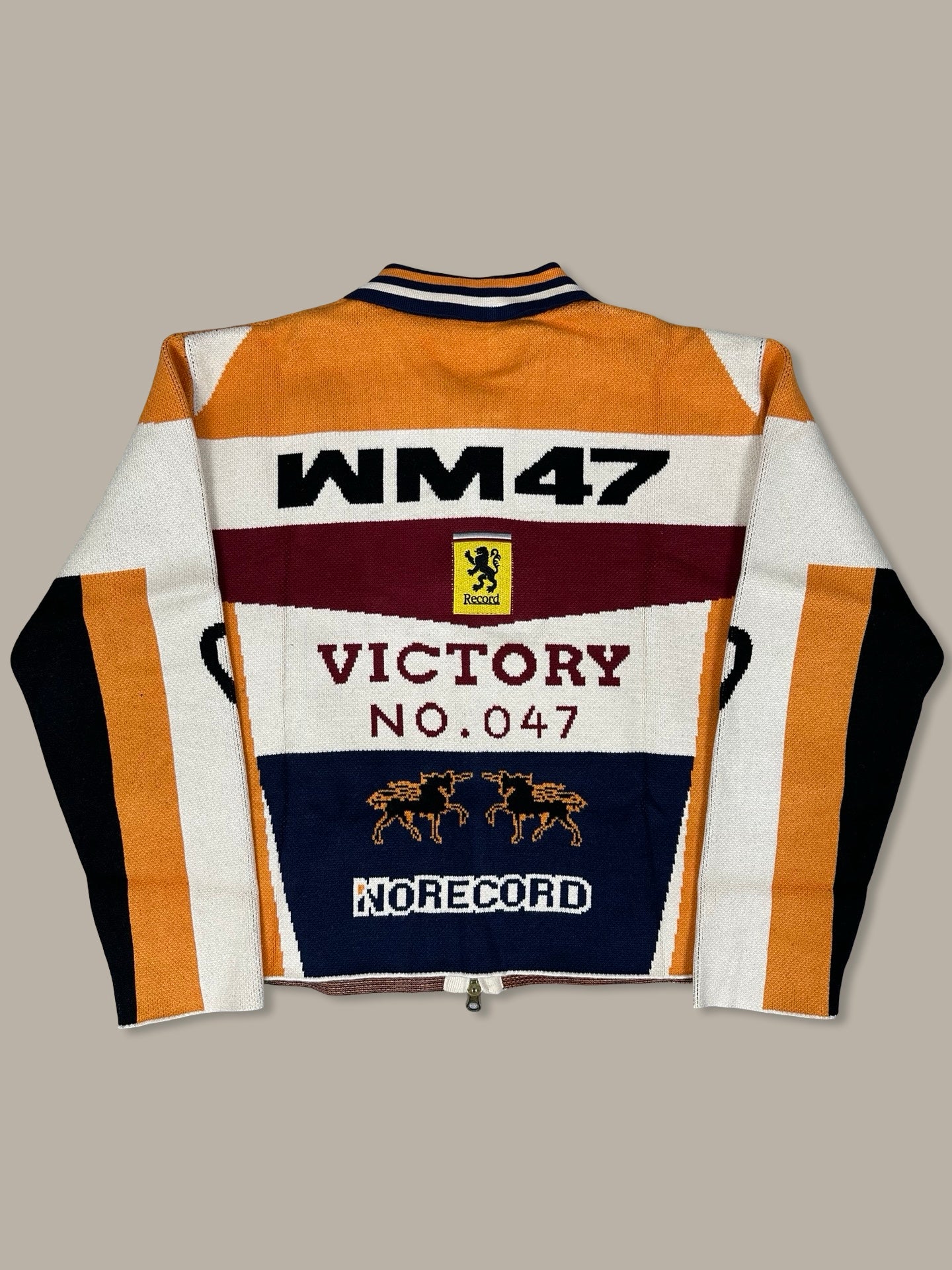 Knit Racing Zip Jersey Arancione M