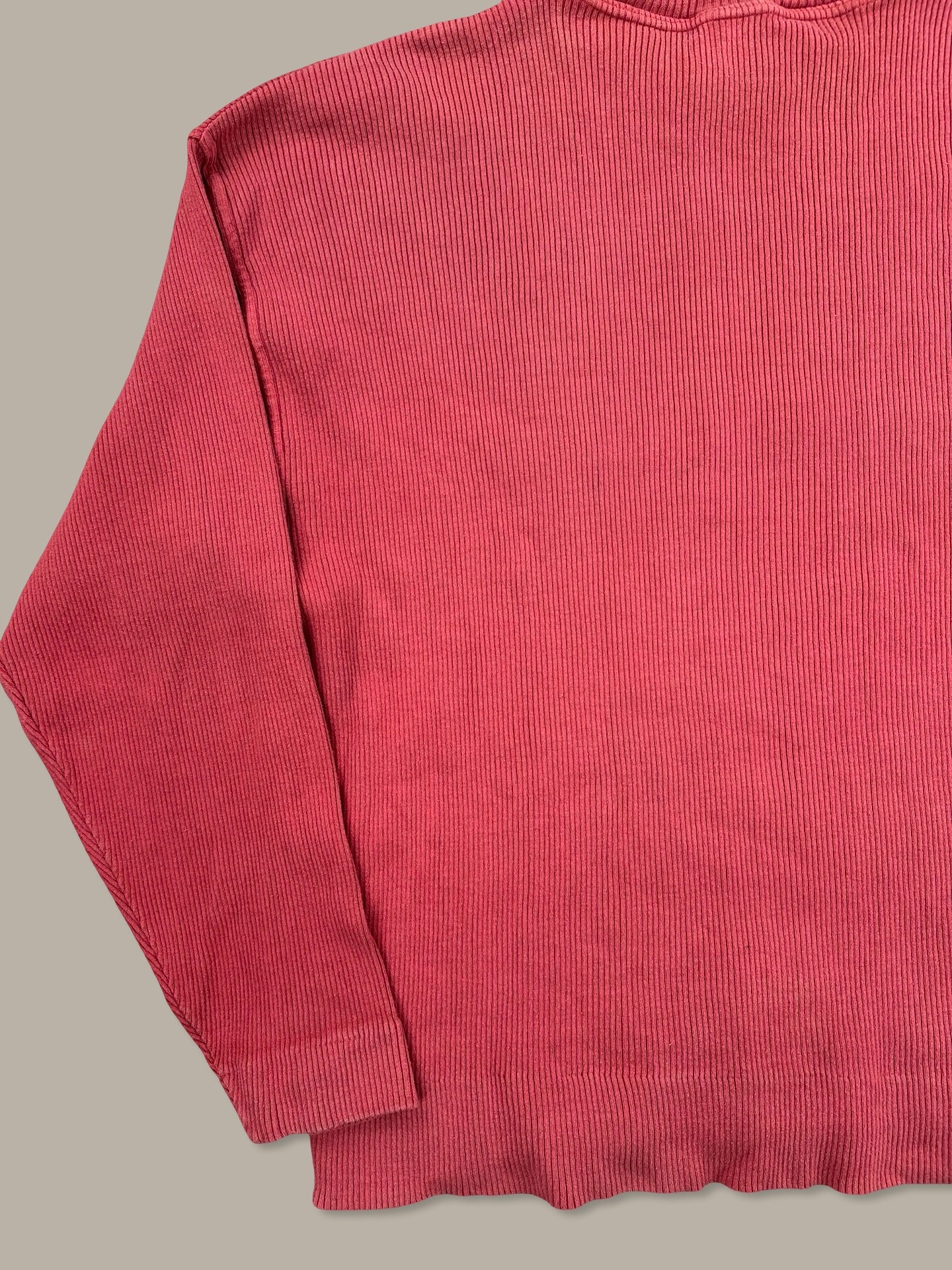 Stone Island Vintage Ribbed Cotton Sweatshirt Felpa Rosso L