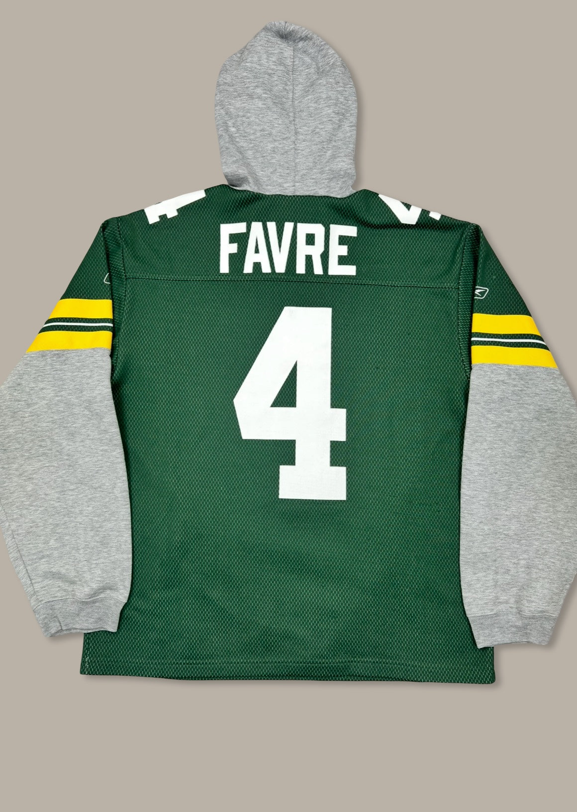 NFL Favre “4” Packers Hooded Jersey Verde L