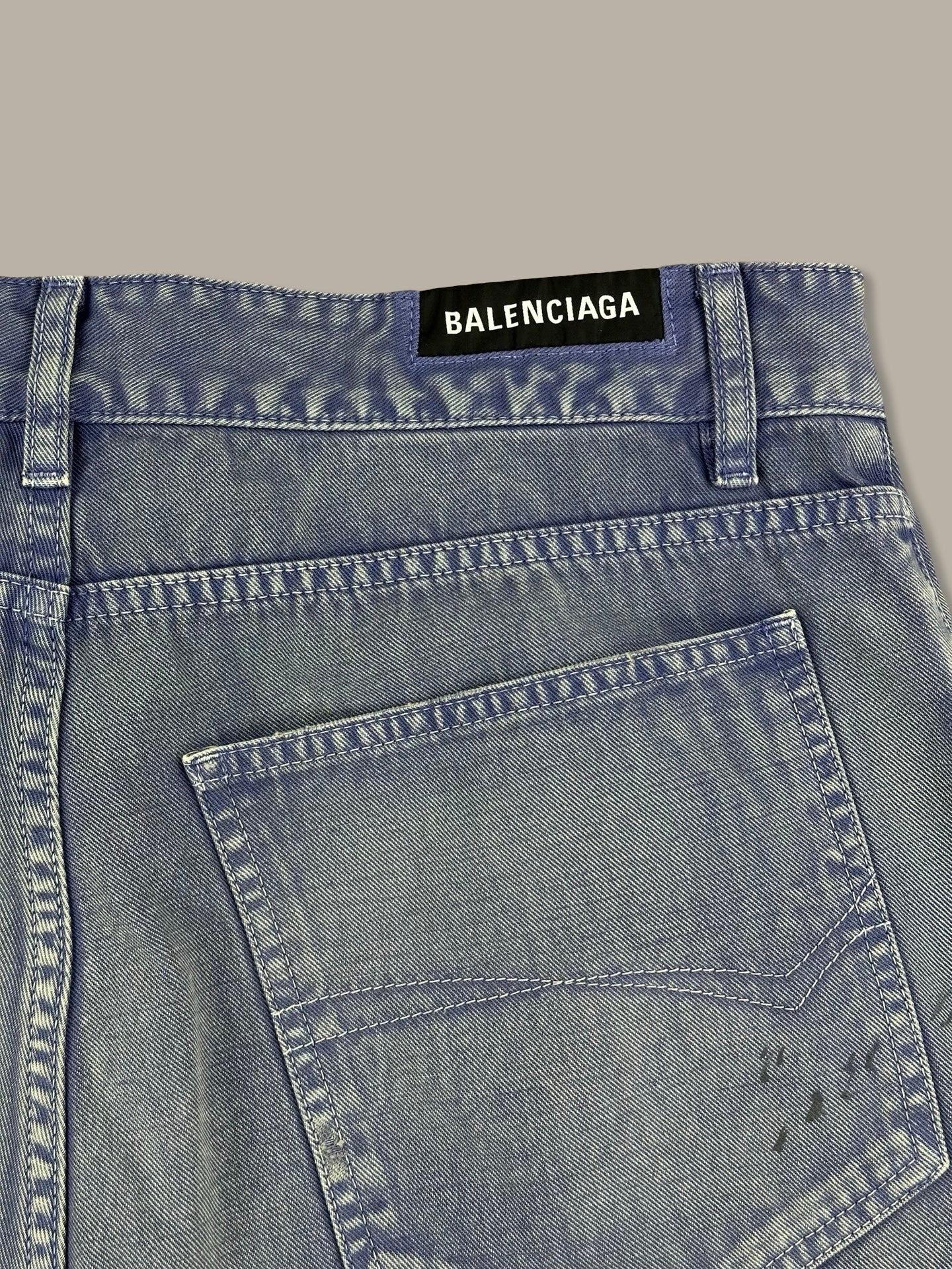 Balenciaga Denim 5424 Washed Blue Navy M