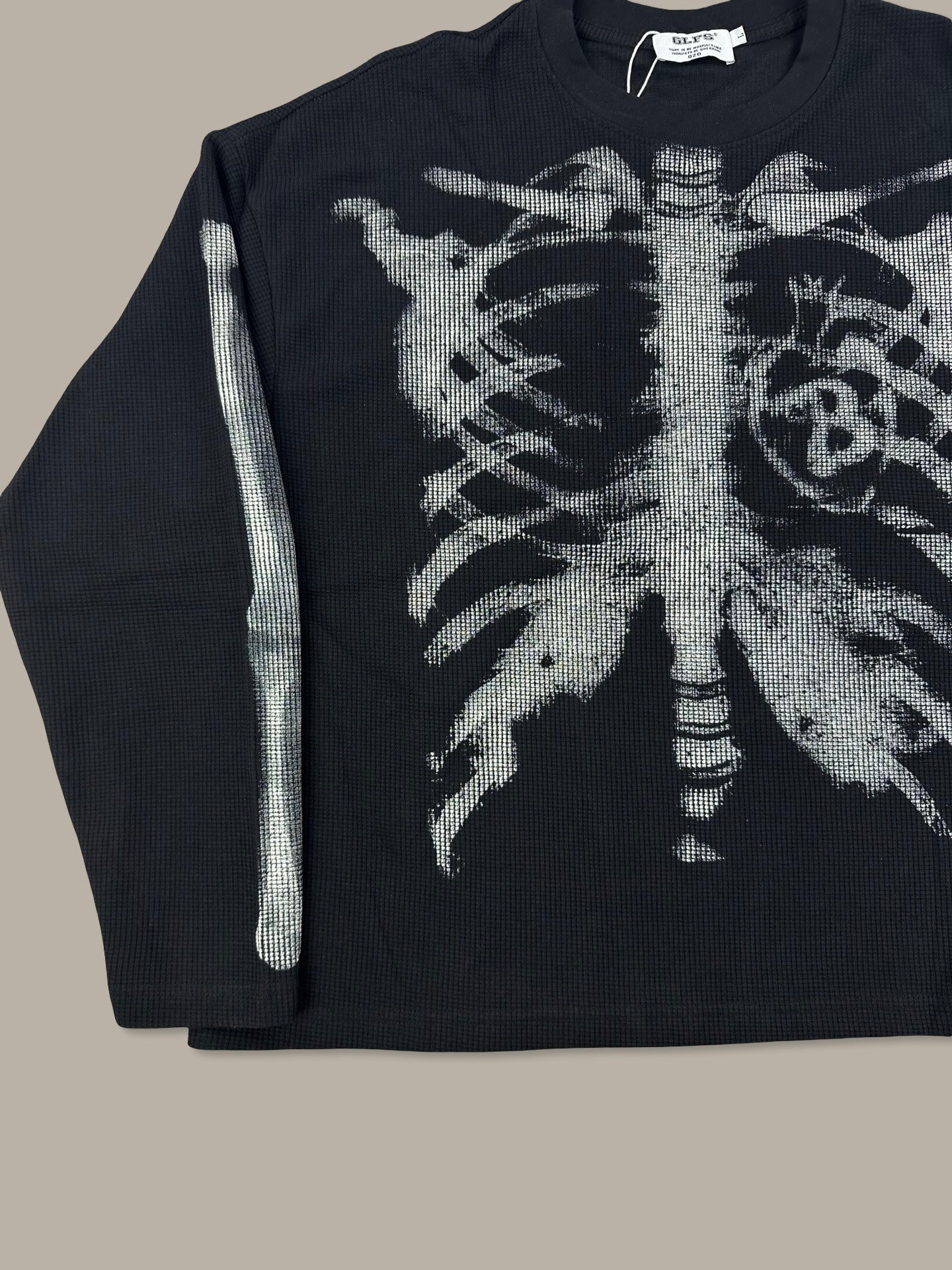 GLFS Skeleton Waffle Crewneck Nero L