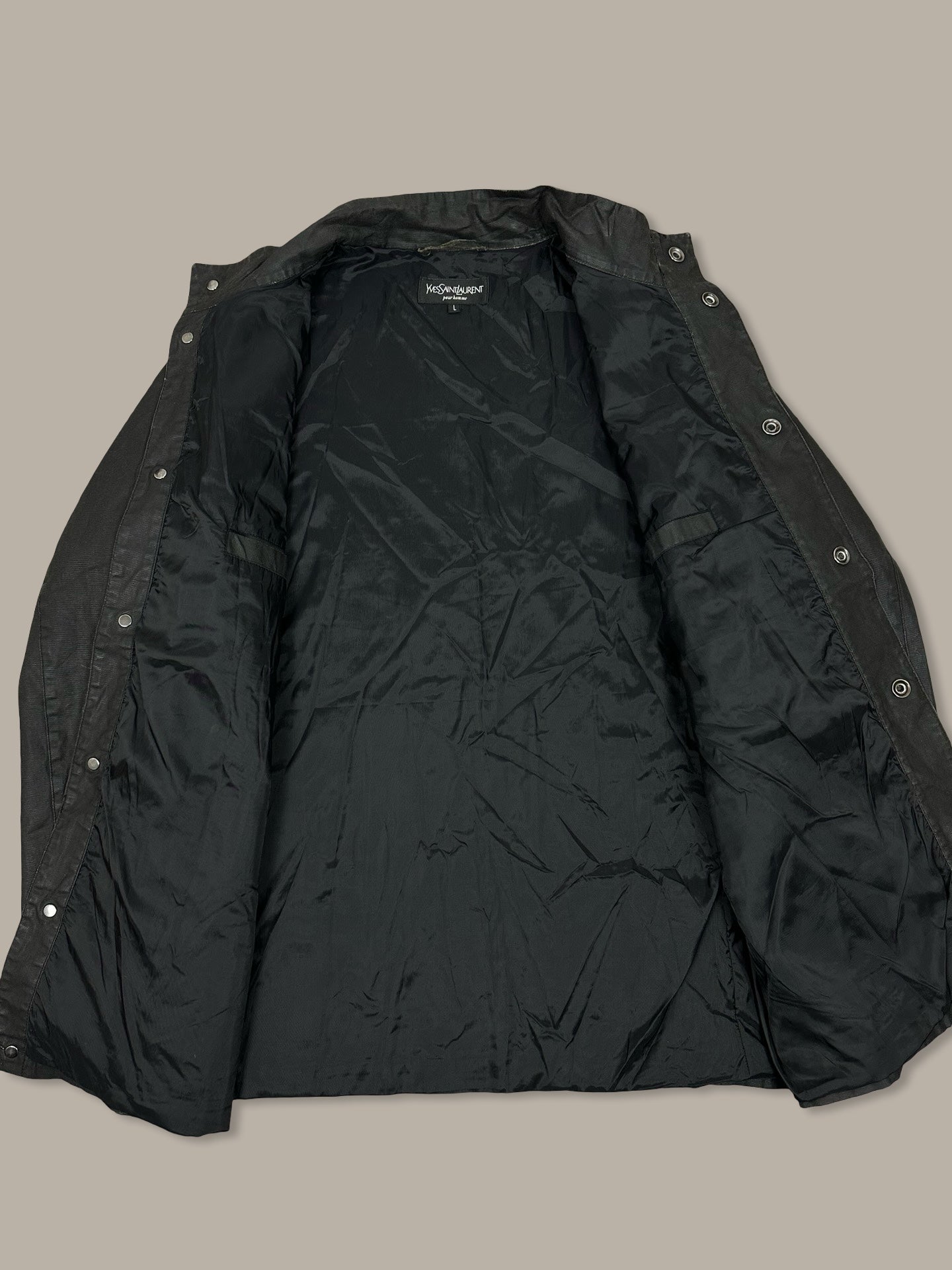 YvesSaintLaurent Wax Canvas Jacket Nero L