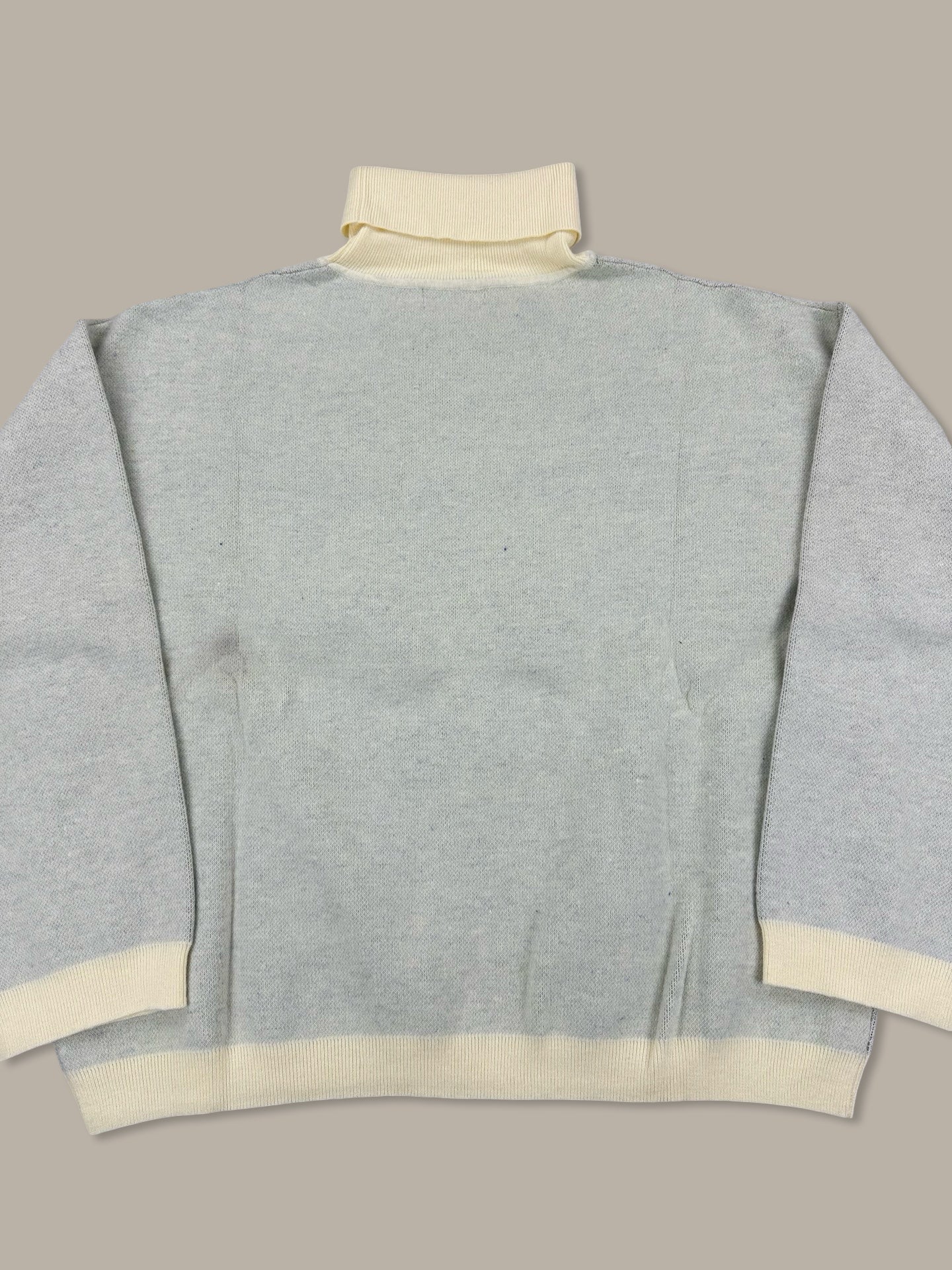 Gosha Rubchinsky Geometric Graphic Roll Neck Jumper Beige L