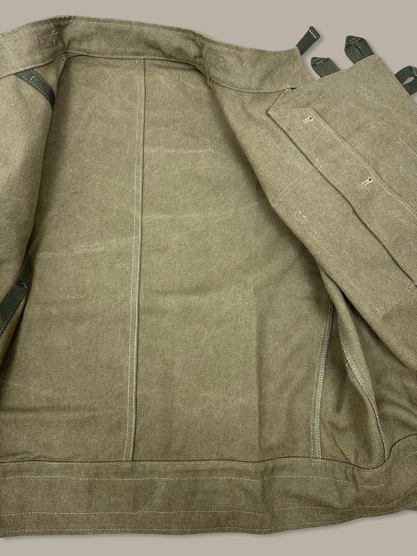 Vintage Jacket Swedish Motorcycle Army Verde Kakhi L