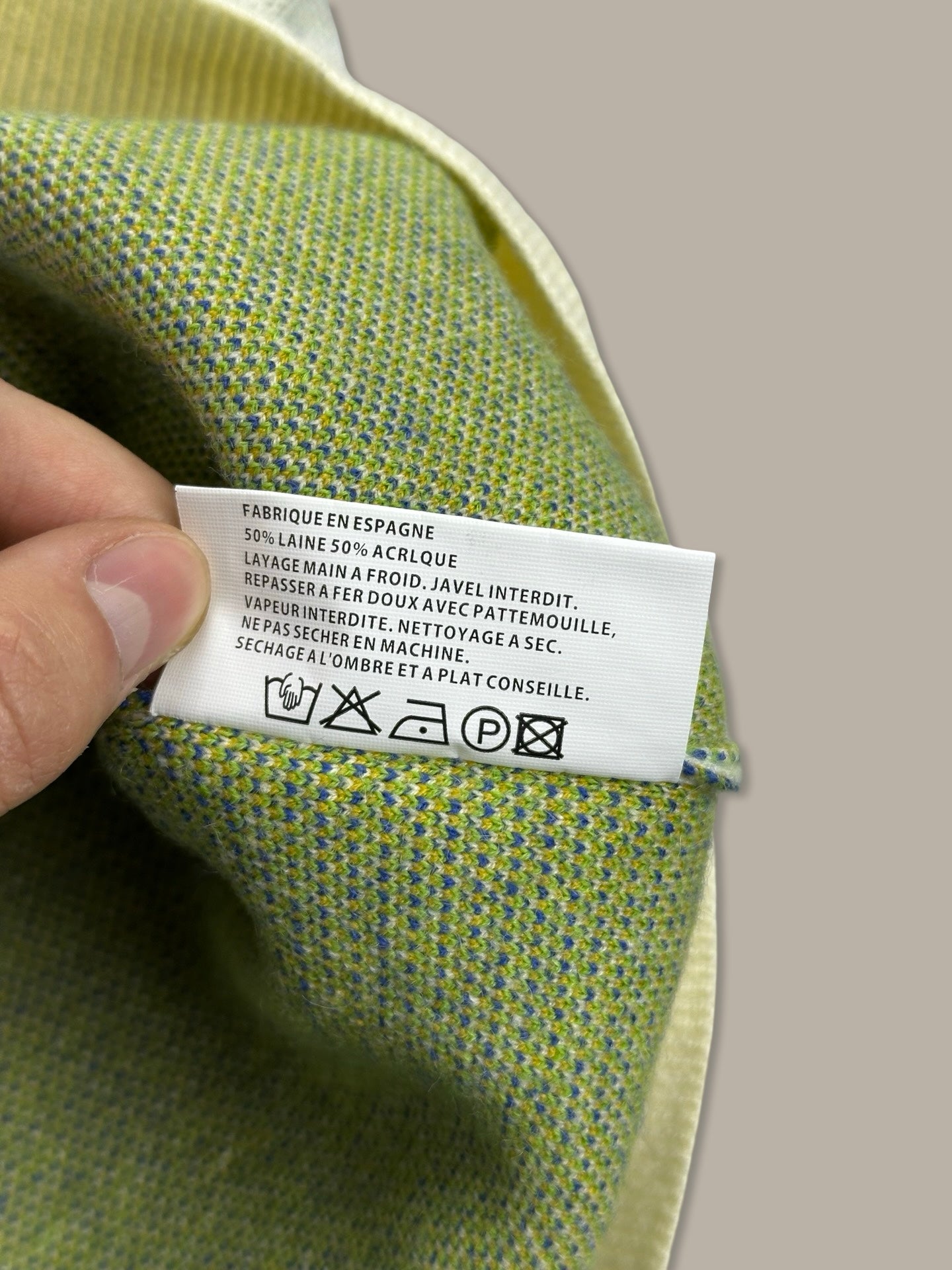 Gosha Rubchinsky Geometric Graphic Roll Neck Jumper Beige L