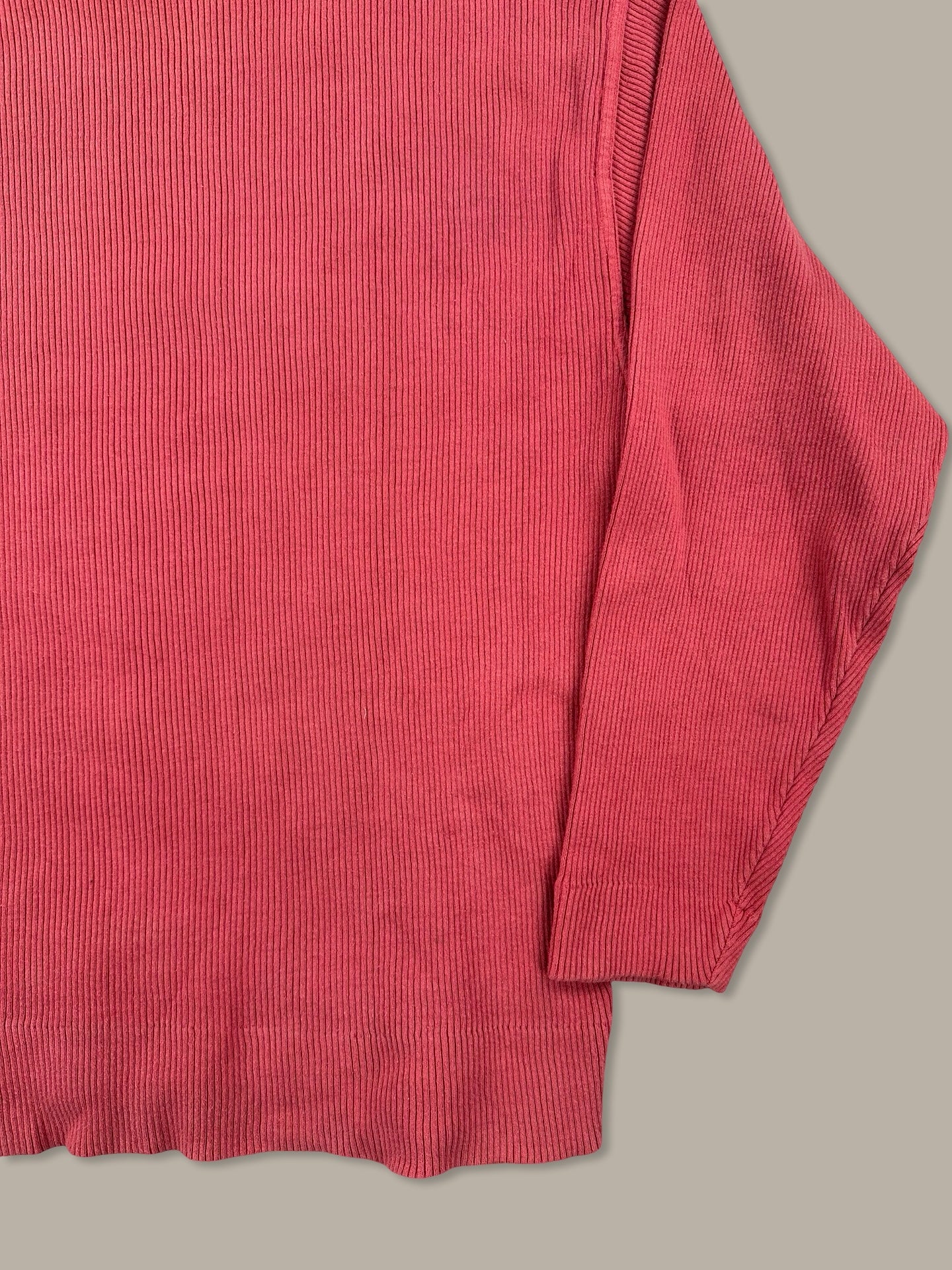 Stone Island Vintage Ribbed Cotton Sweatshirt Felpa Rosso L