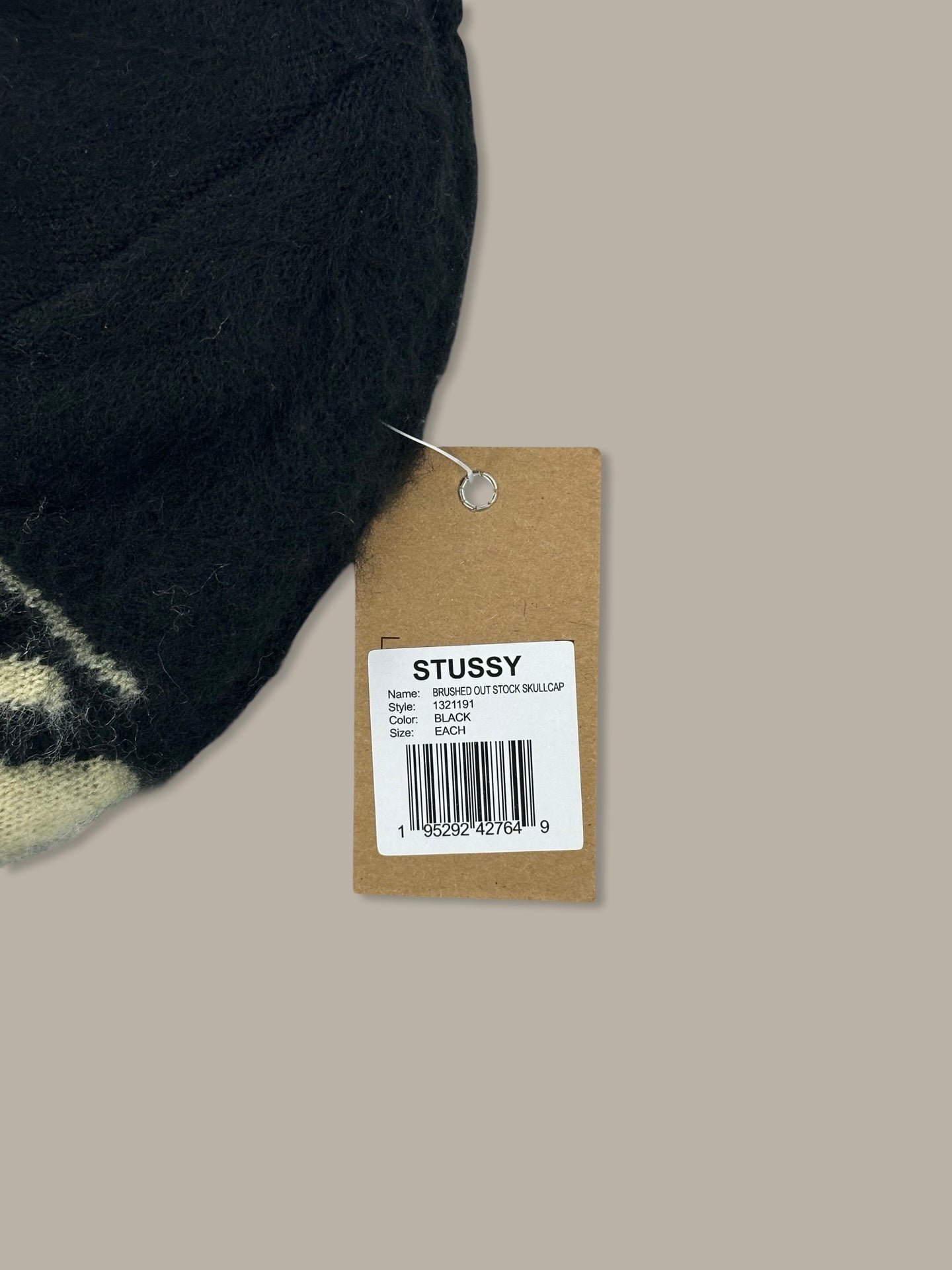 Stussy Brushed Out Stock Skullcap Beanie Nero OS