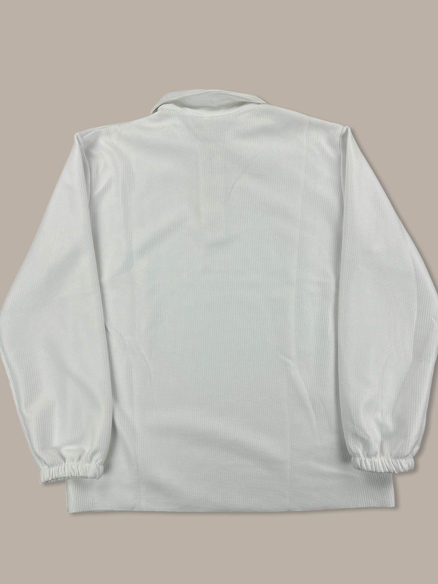 Gothic Print Waffle Crewneck Bianco M
