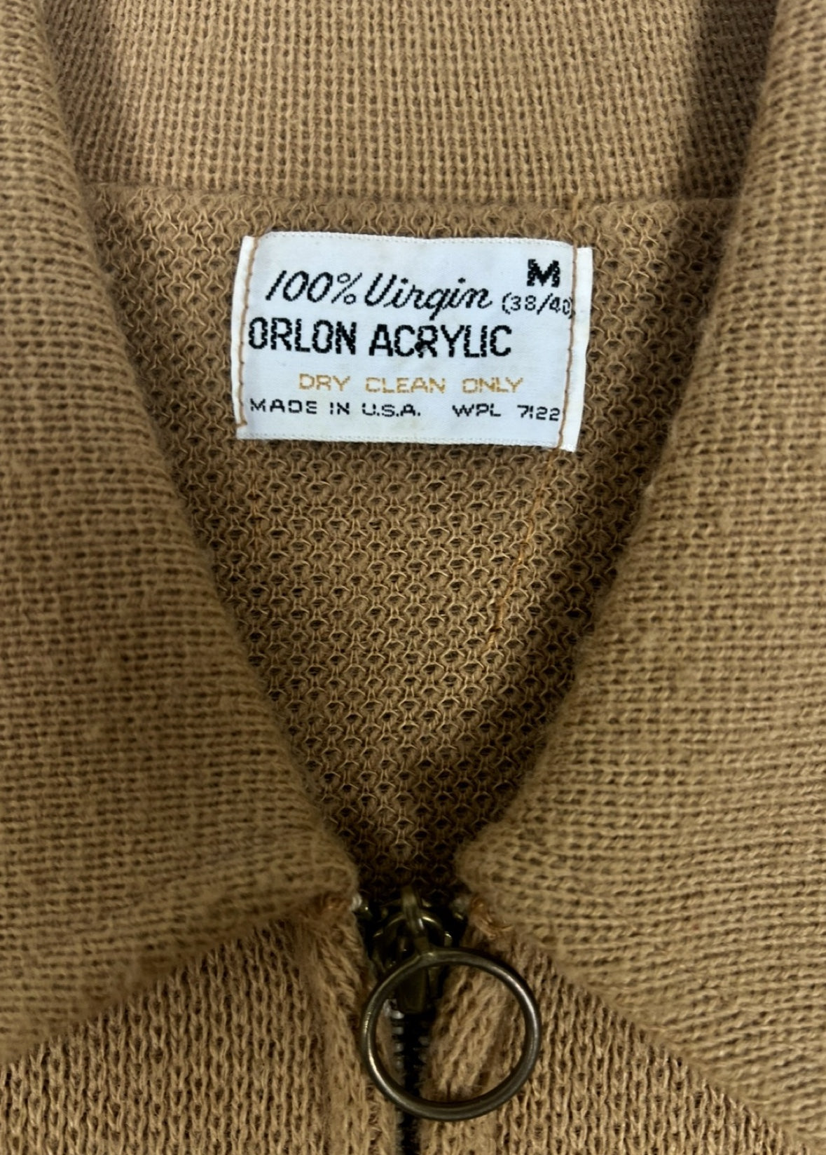 Acrylic Zip Western Jacket Vintage 50’ Marrone M