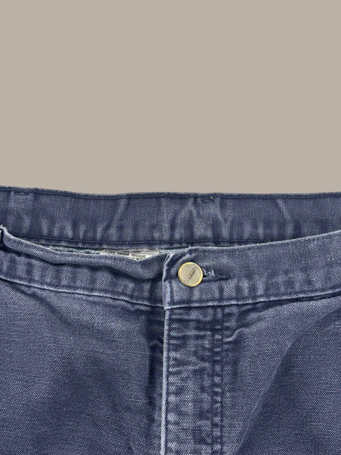 Carhartt Carpenter Work Pants Vintage Faded Blue Navy W36